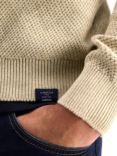 Herren-Troyer mit Jacquardmuster - LERROS