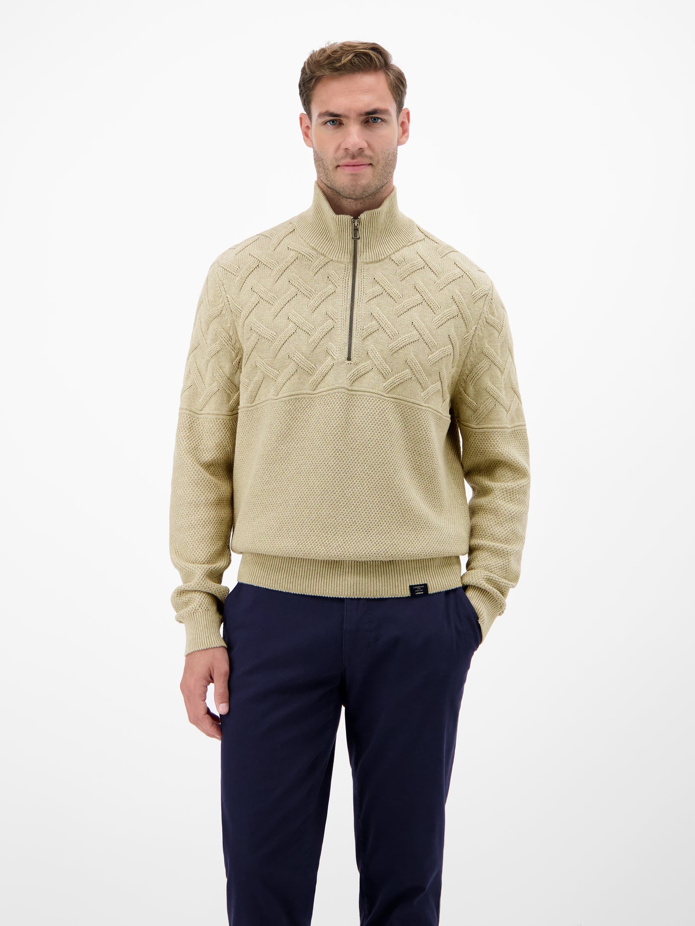 Herren-Troyer mit Jacquardmuster - LERROS