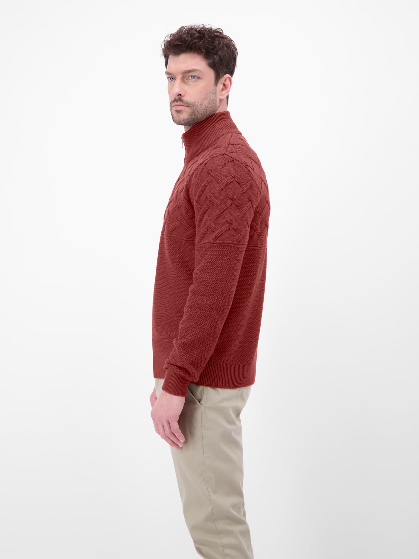 Herren-Troyer mit Jacquardmuster - LERROS