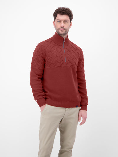 Herren-Troyer mit Jacquardmuster - LERROS