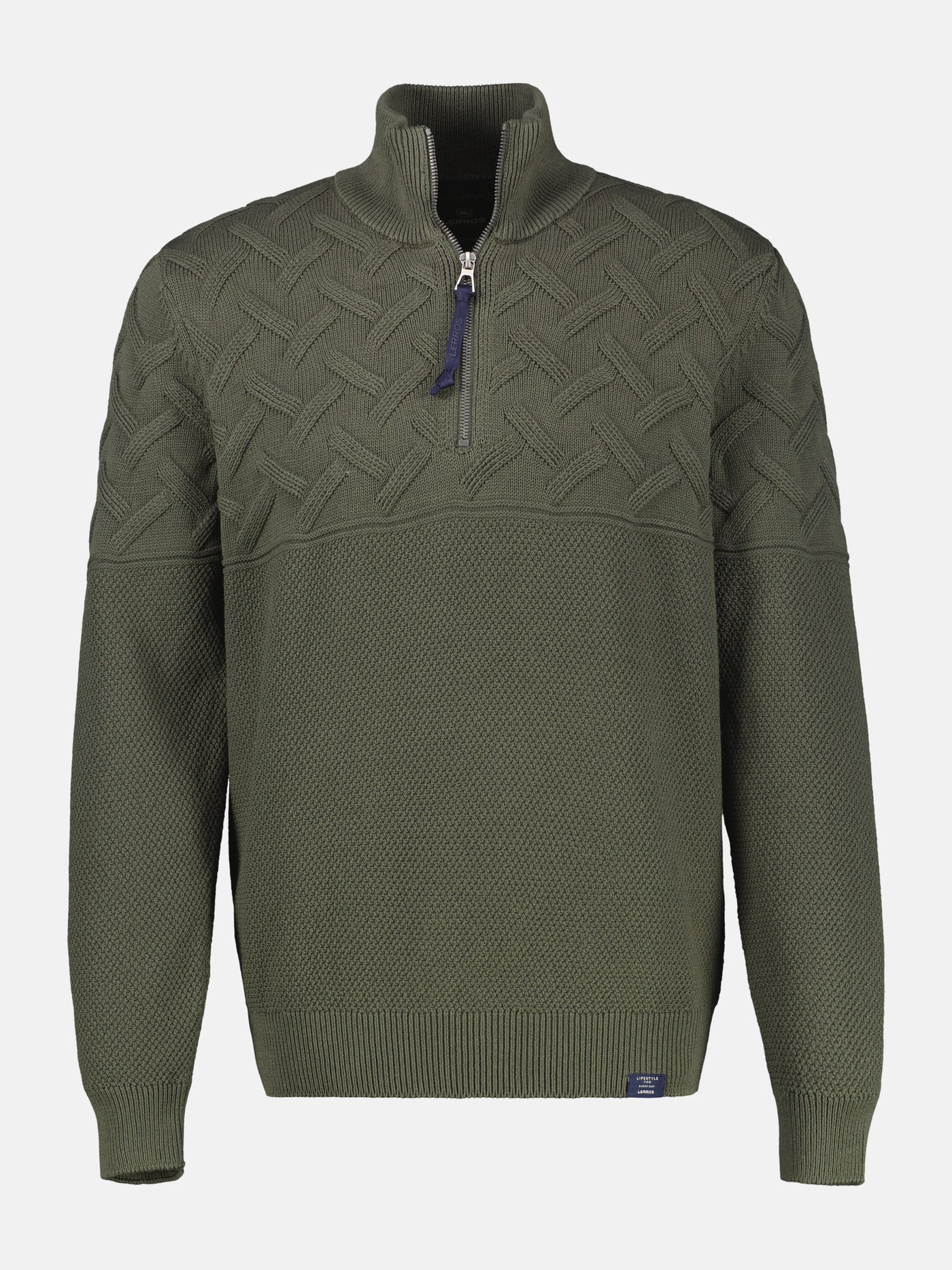 Herren-Troyer mit Jacquardmuster - LERROS