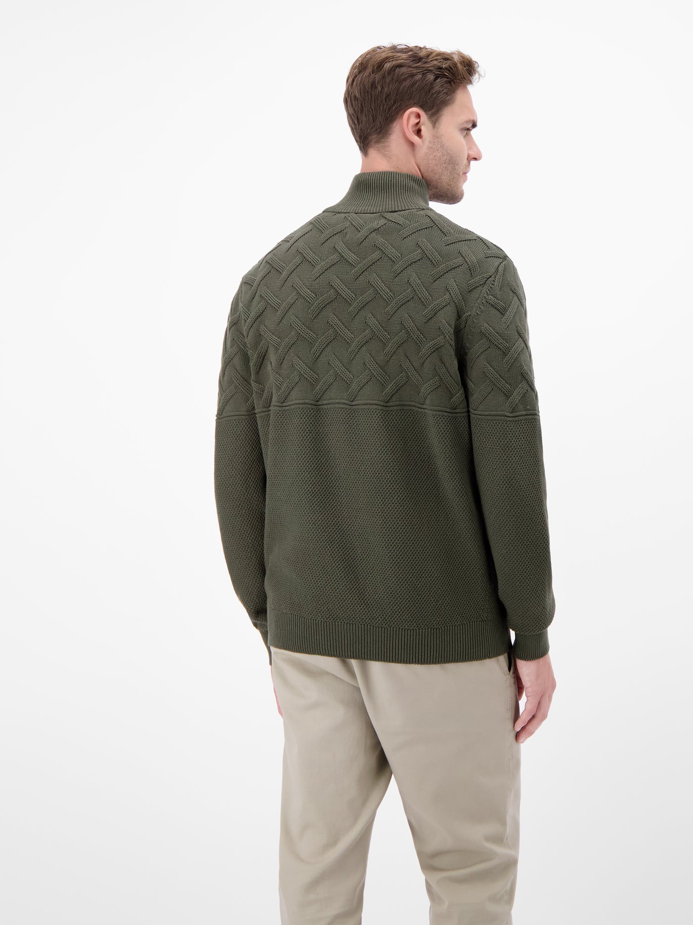 Herren-Troyer mit Jacquardmuster - LERROS