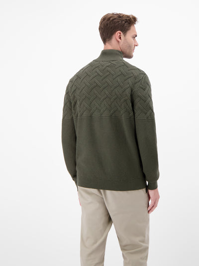 Herren-Troyer mit Jacquardmuster - LERROS