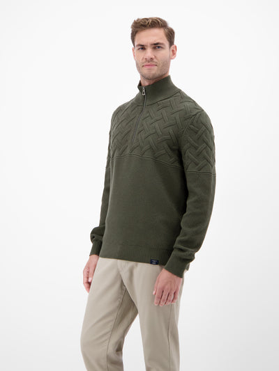 Herren-Troyer mit Jacquardmuster - LERROS