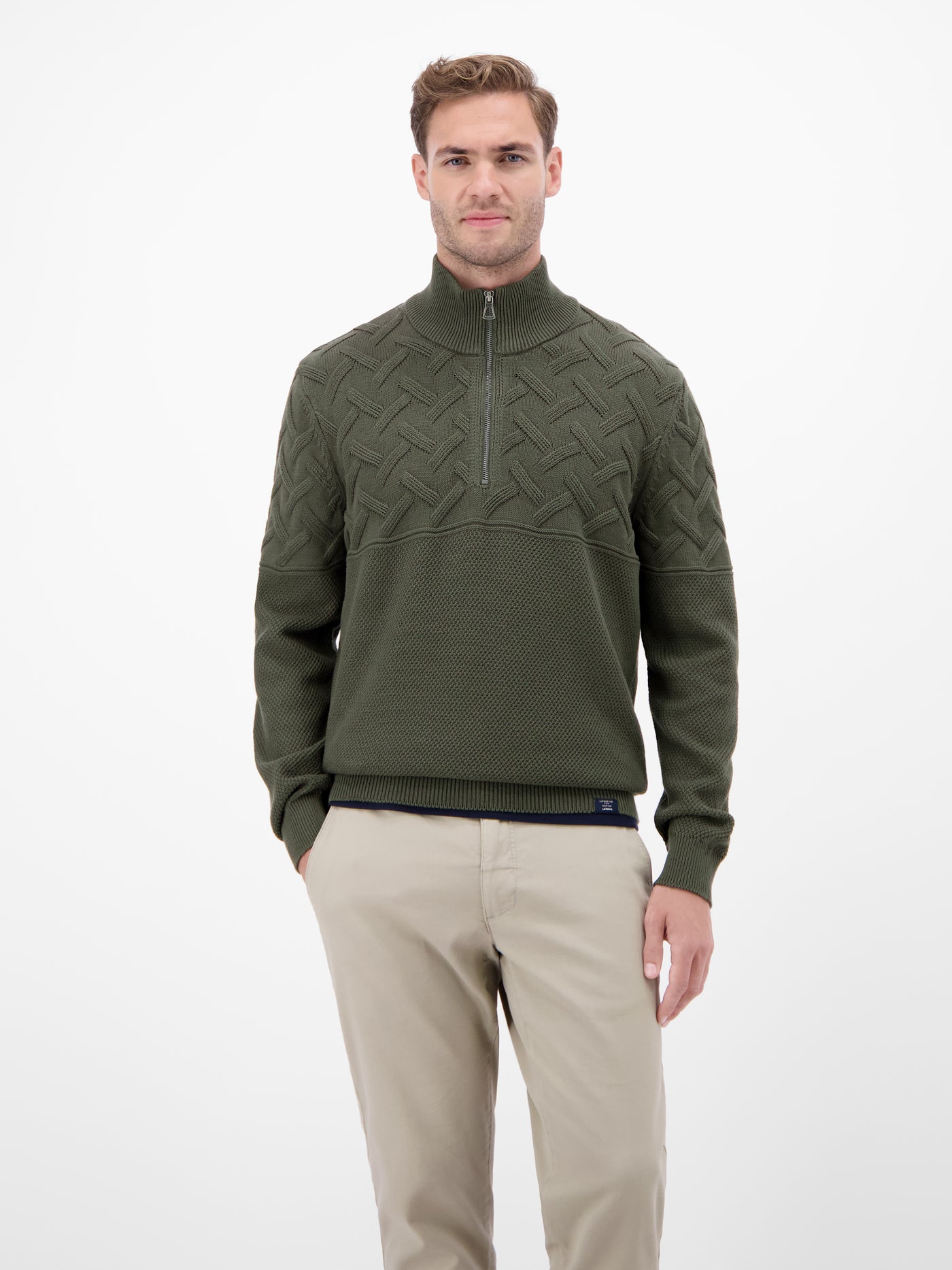 Herren-Troyer mit Jacquardmuster - LERROS