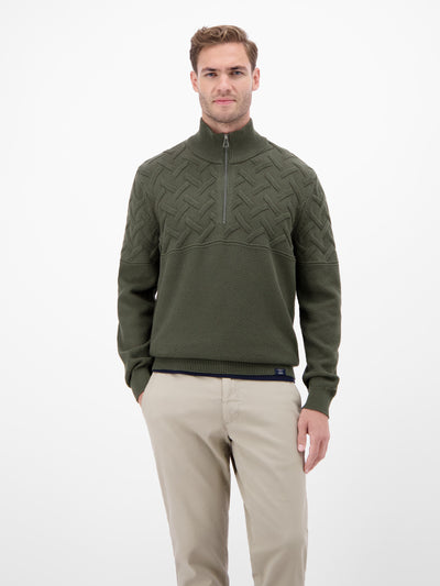 Herren-Troyer mit Jacquardmuster - LERROS