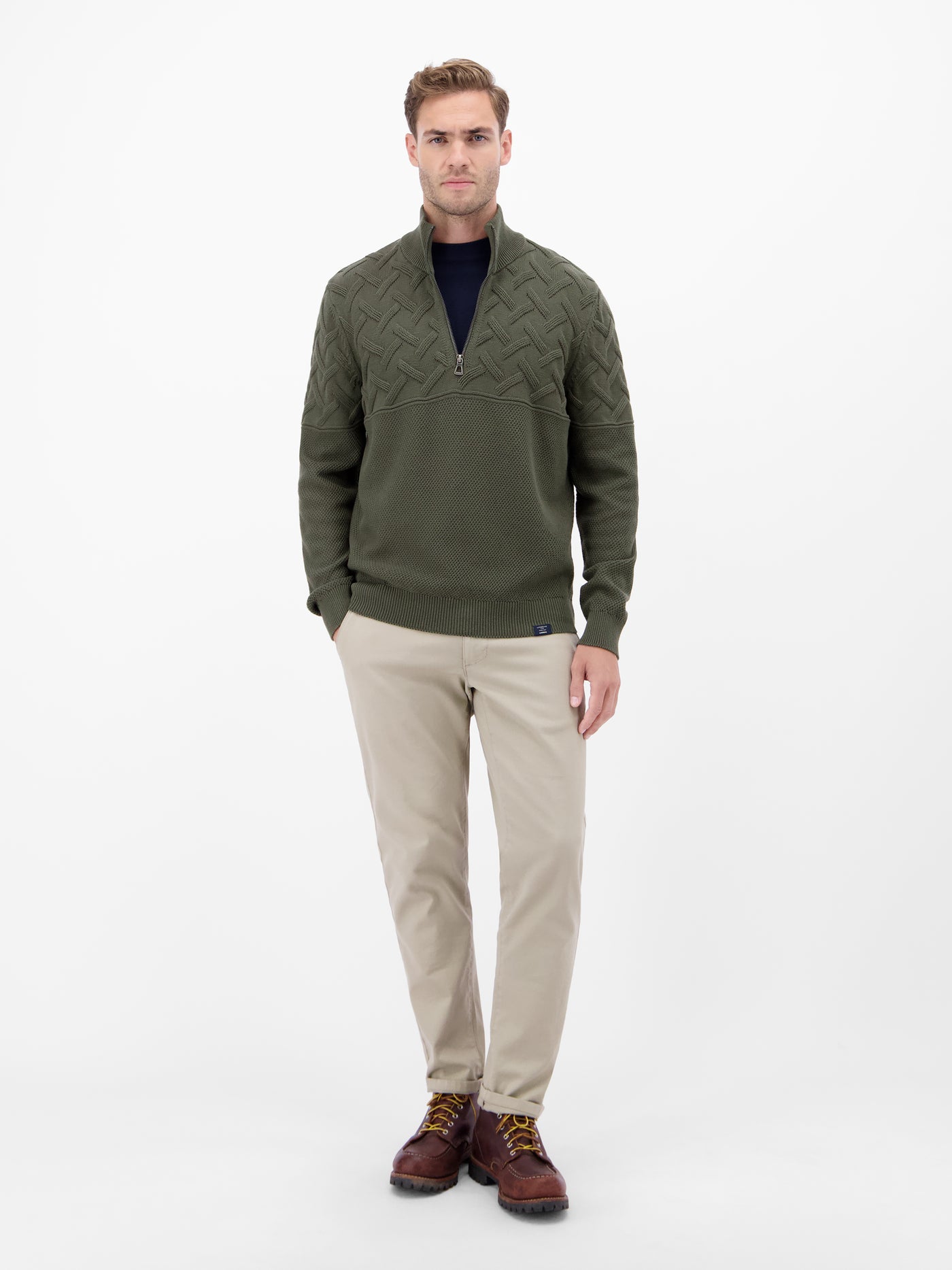 Herren-Troyer mit Jacquardmuster - LERROS