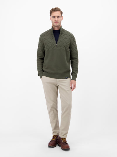 Herren-Troyer mit Jacquardmuster - LERROS