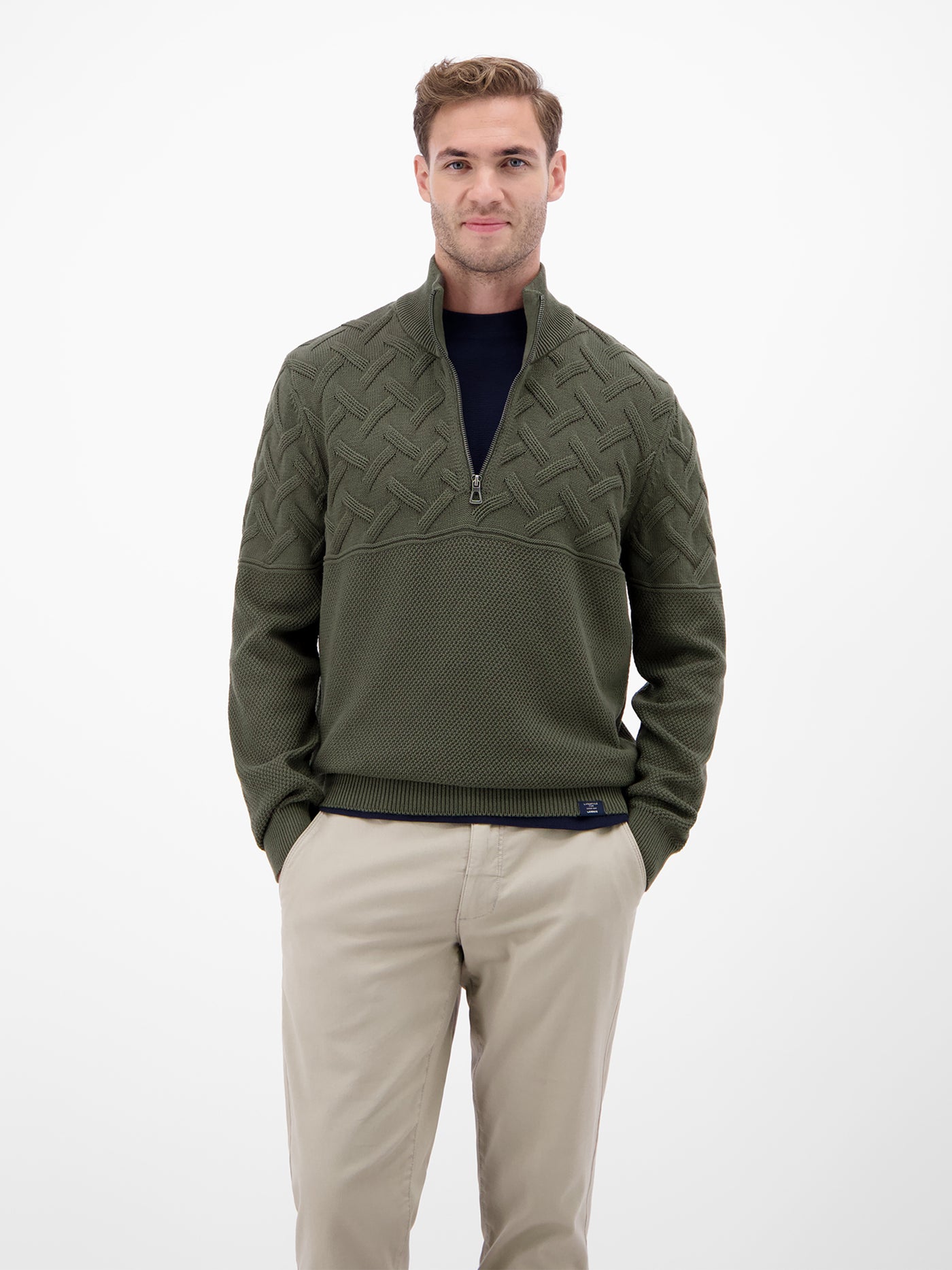 Herren-Troyer mit Jacquardmuster - LERROS