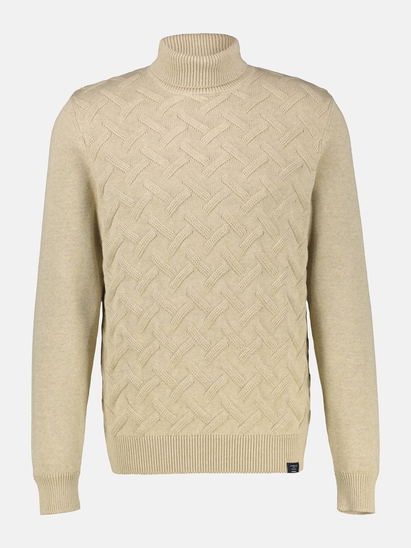 Stylischer Rollkragenpullover - modisch gemustert - LERROS