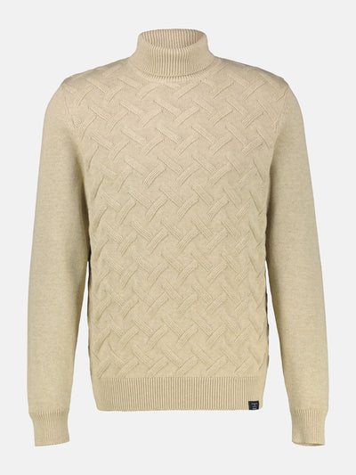 Stylischer Rollkragenpullover - modisch gemustert - LERROS