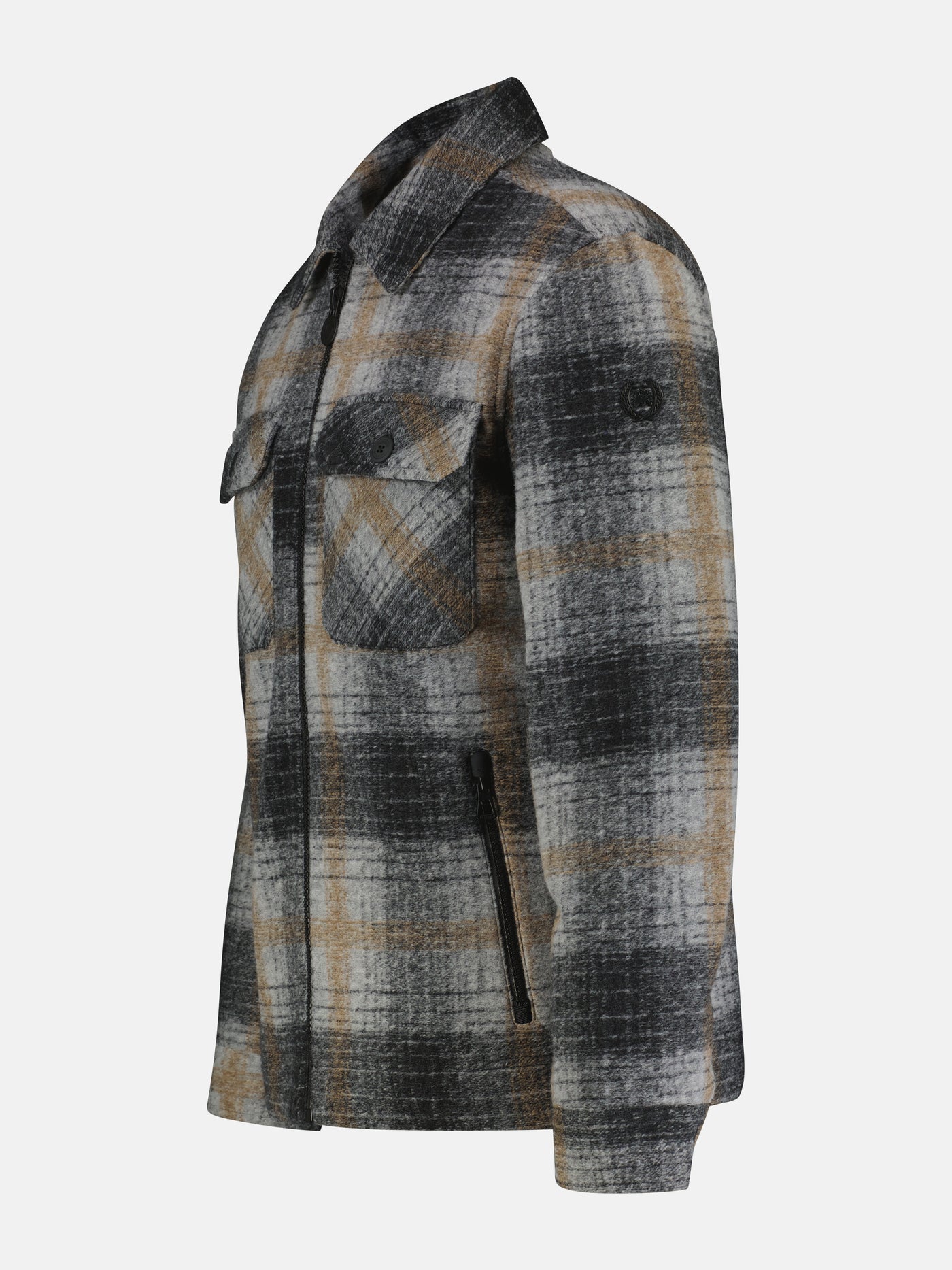 Karierte Outdoor-Hemdjacke in Woll-Optik - LERROS