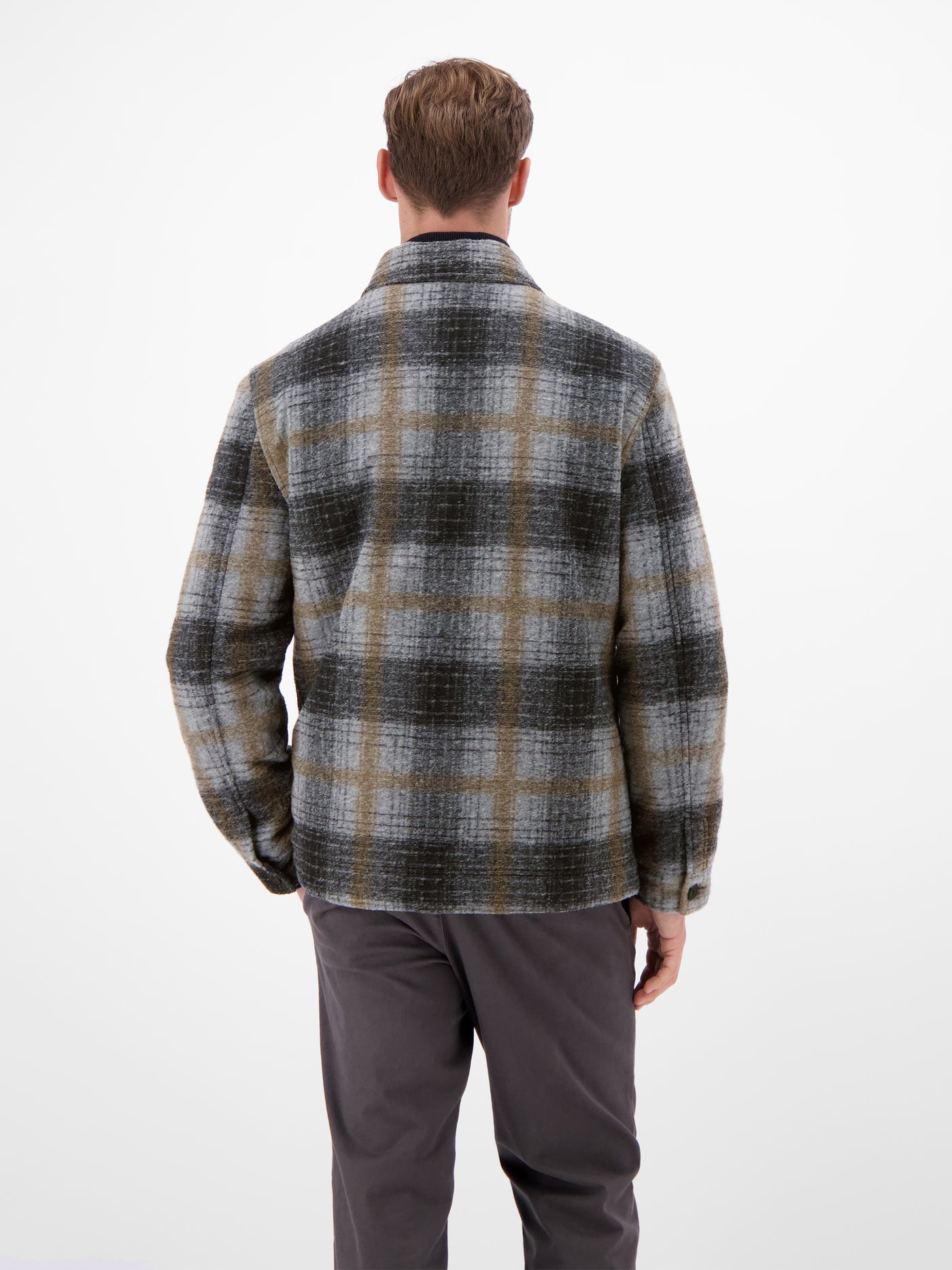 Karierte Outdoor-Hemdjacke in Woll-Optik - LERROS