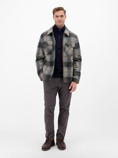 Karierte Outdoor-Hemdjacke in Woll-Optik - LERROS
