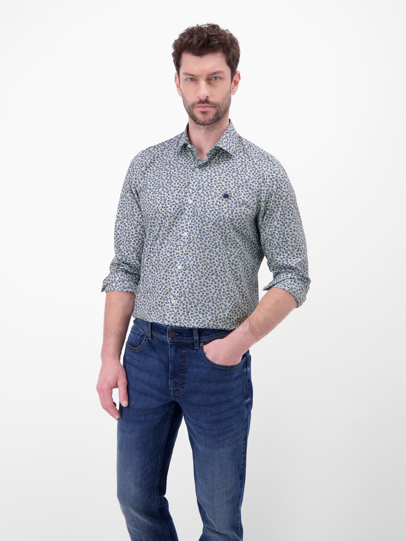 Langarmhemd mit trendigem Printmuster - Langarmhemd