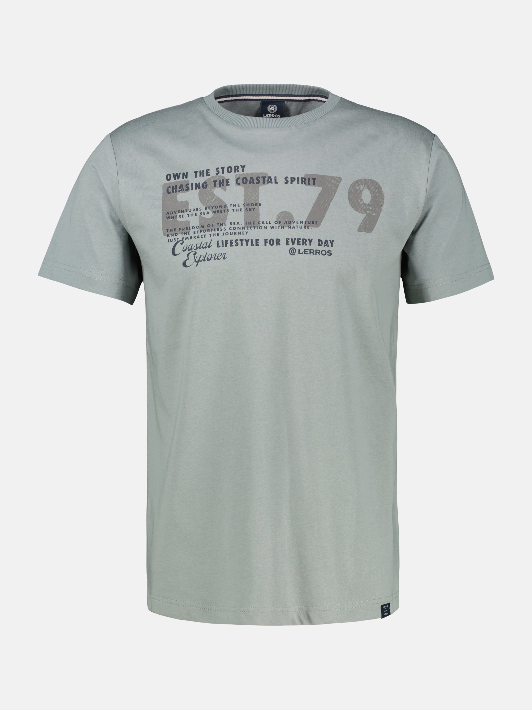 T-Shirt mit Brustprint, Grosse Grössen - T-Shirt Rundhals