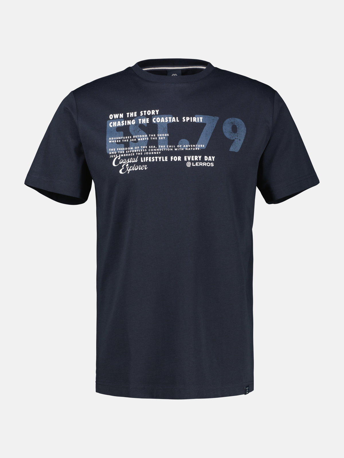 T-Shirt mit Brustprint, Grosse Grössen - T-Shirt Rundhals