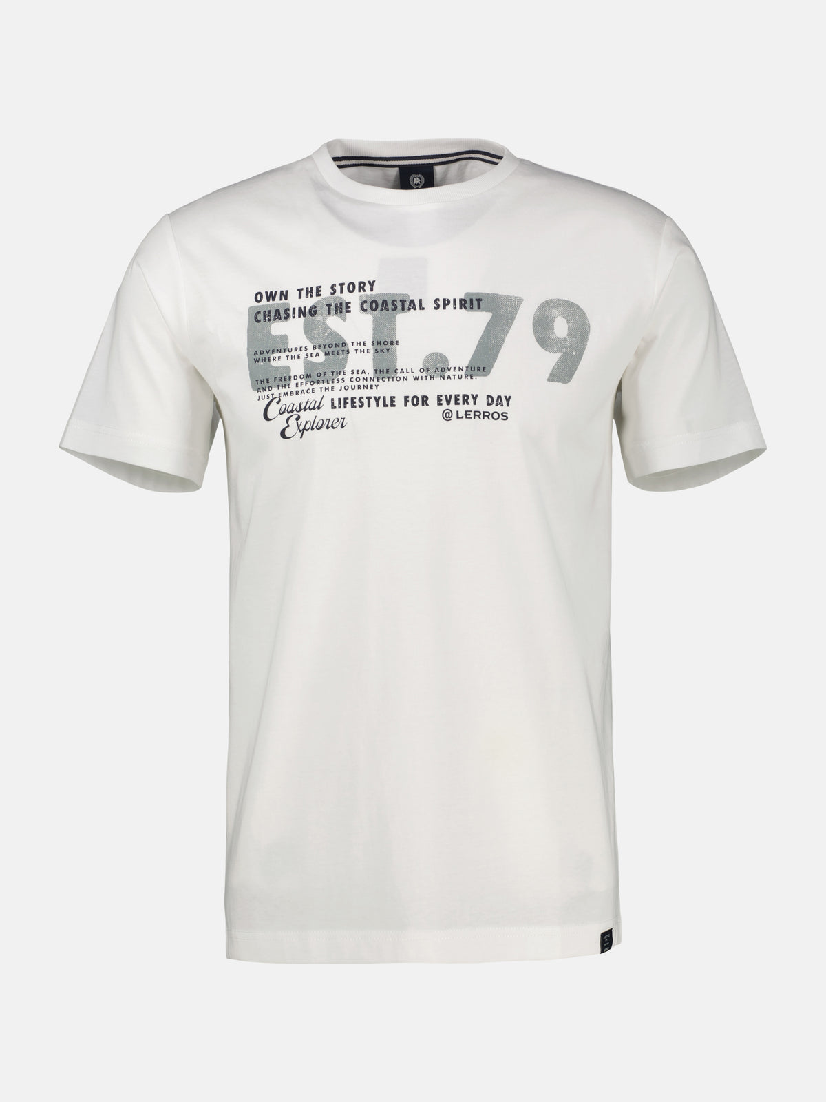 T-Shirt aus Baumwolle mit Brustprint - T-Shirt Rundhals