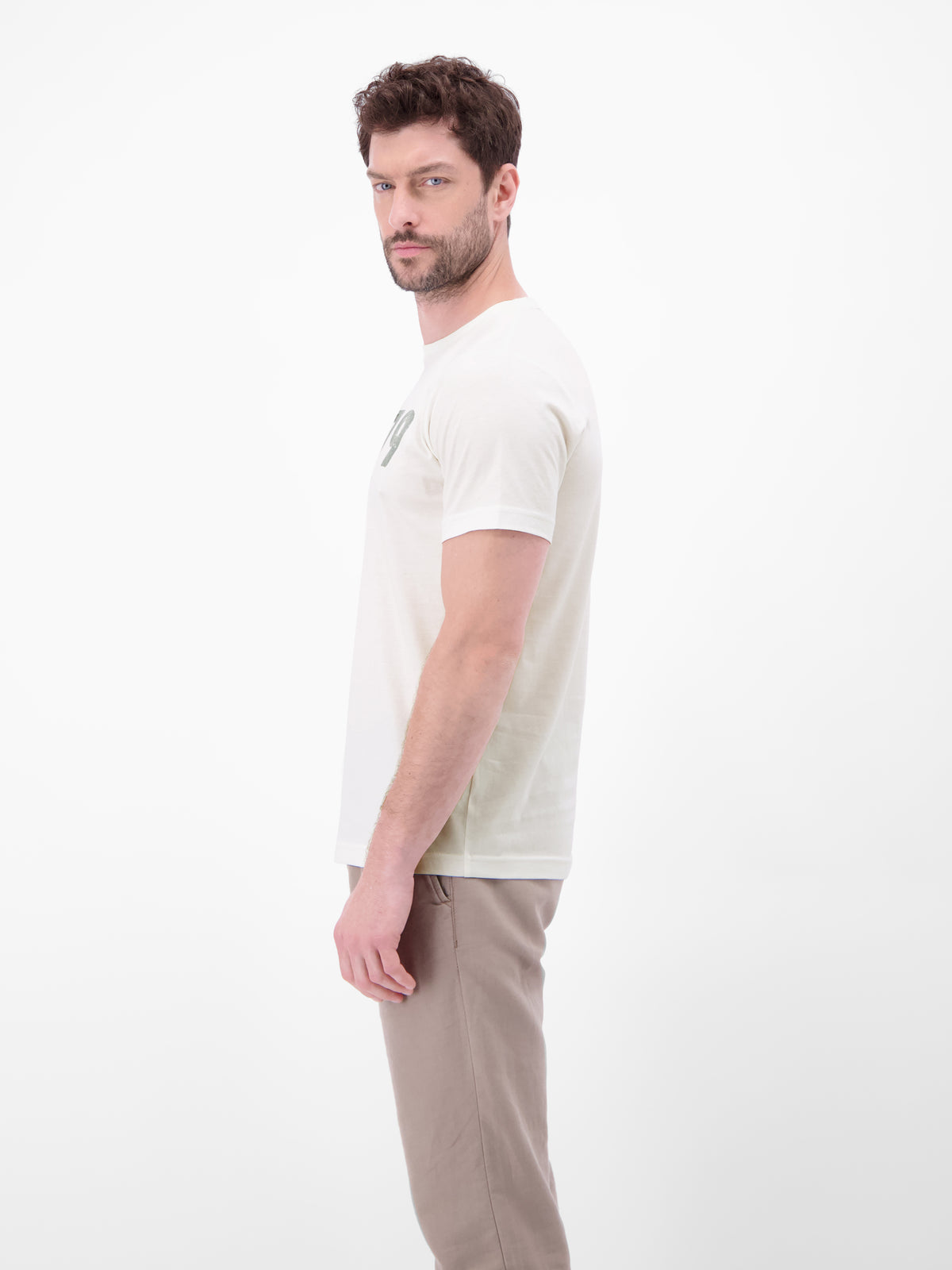 T-Shirt aus Baumwolle mit Brustprint - T-Shirt Rundhals