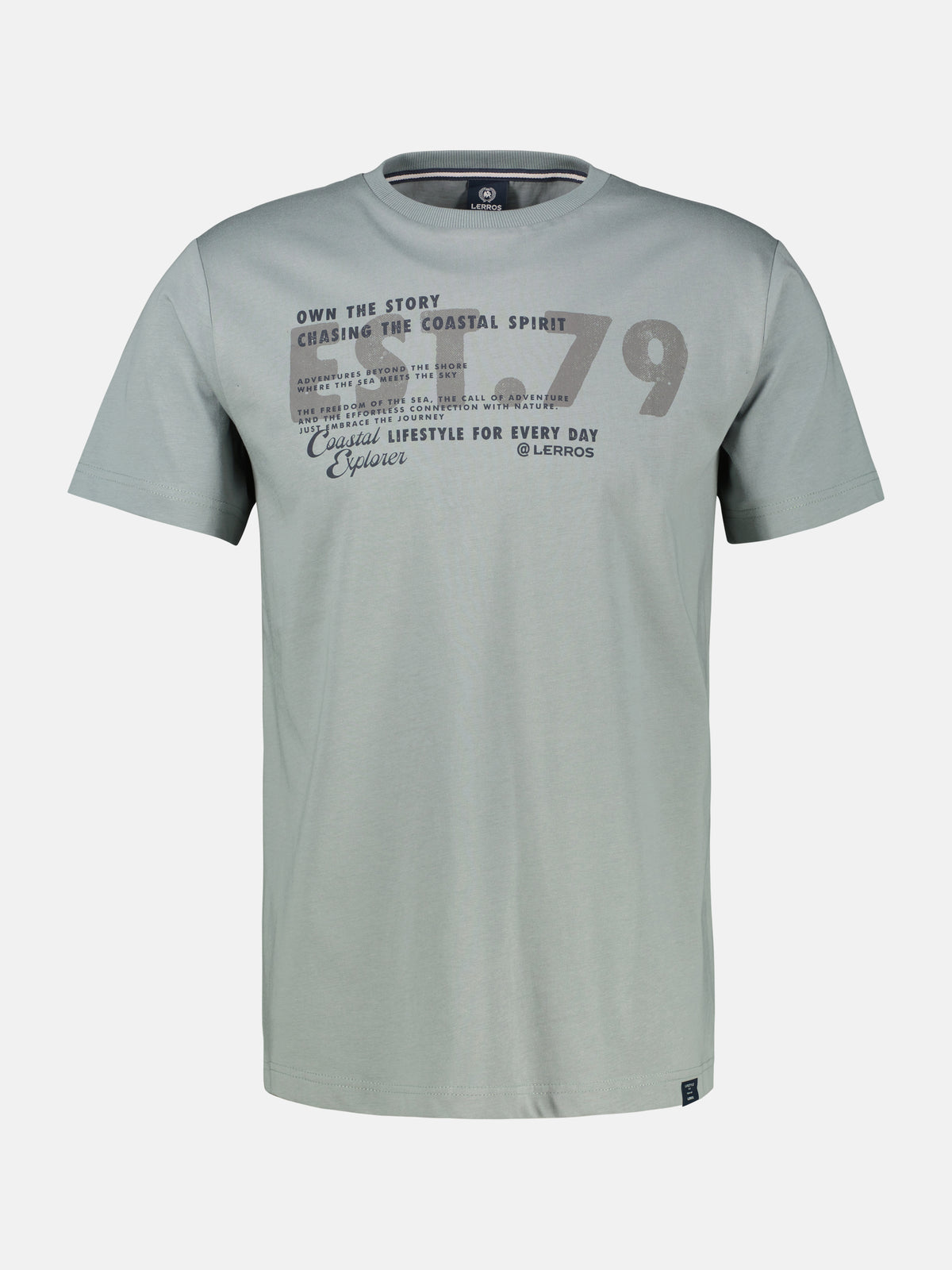 T-Shirt aus Baumwolle mit Brustprint - T-Shirt Rundhals