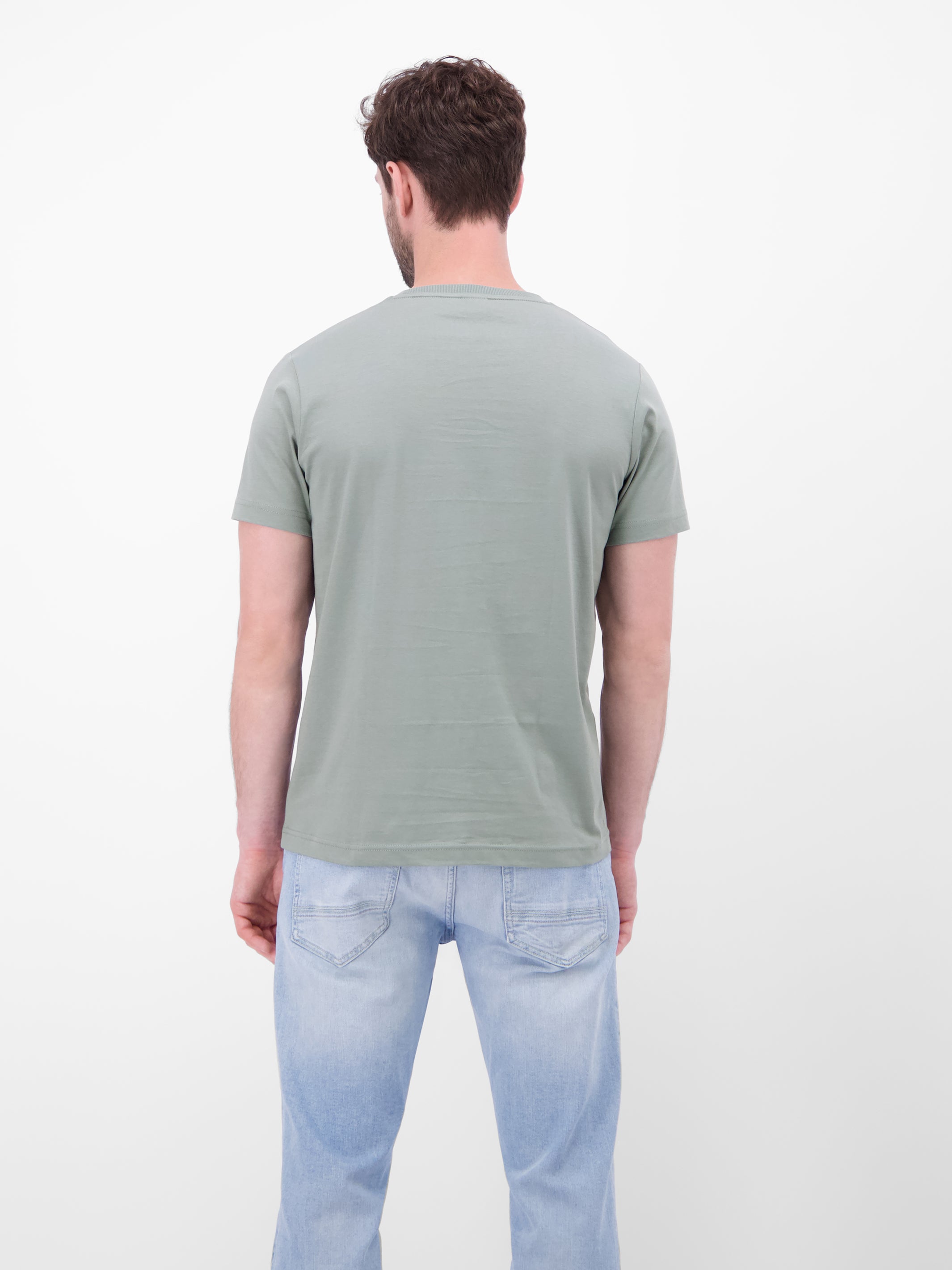 T-Shirt aus Baumwolle mit Brustprint - T-Shirt Rundhals