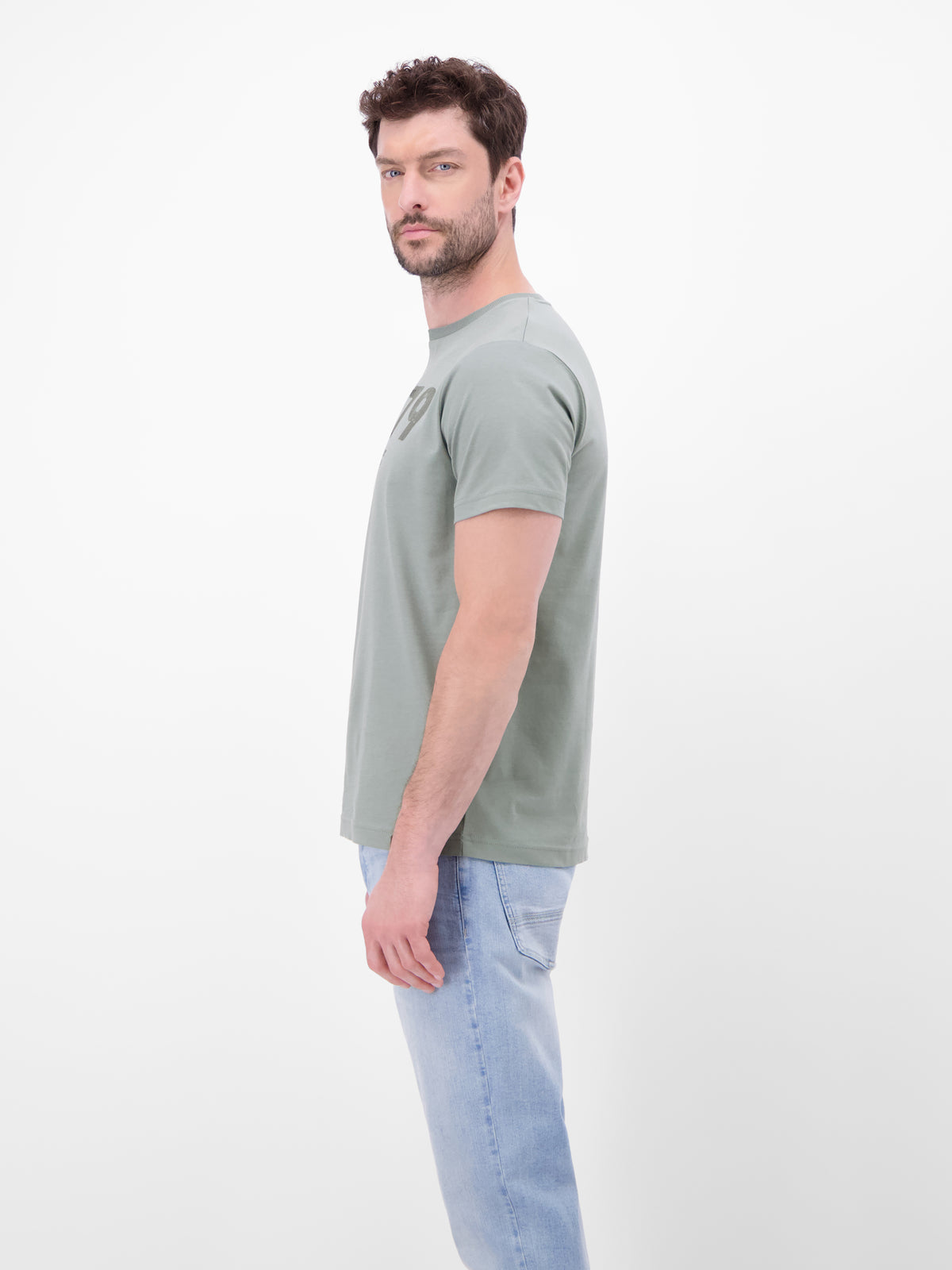 T-Shirt aus Baumwolle mit Brustprint - T-Shirt Rundhals