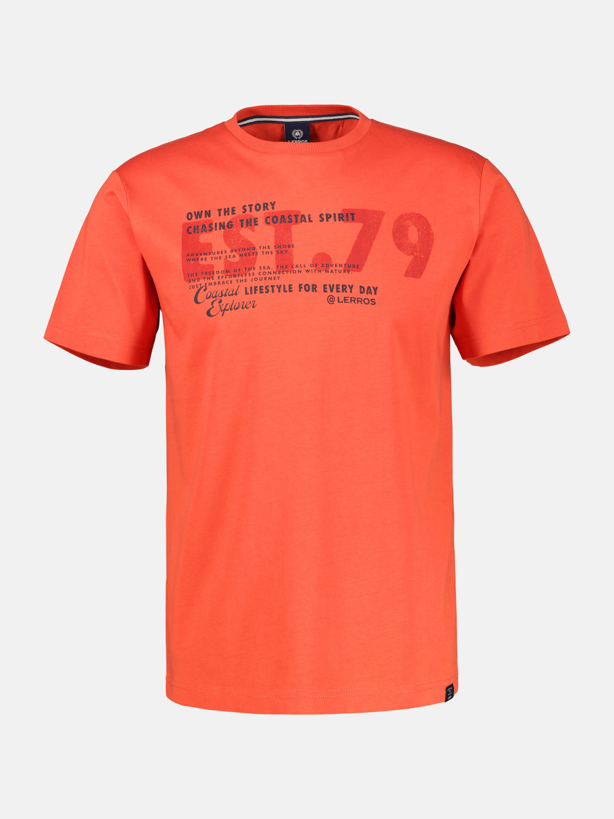 T-Shirt aus Baumwolle mit Brustprint - T-Shirt Rundhals