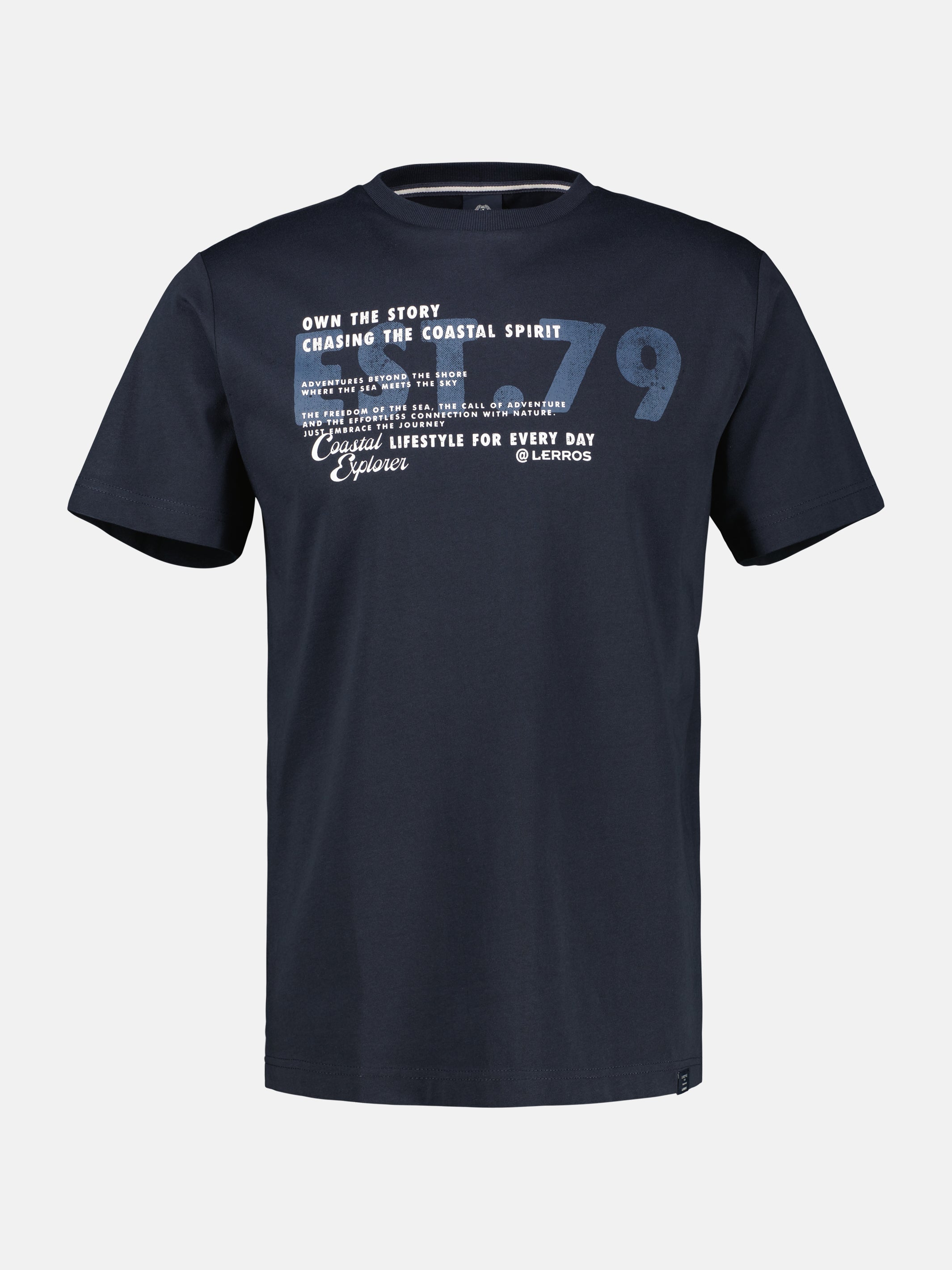 T-Shirt aus Baumwolle mit Brustprint - T-Shirt Rundhals