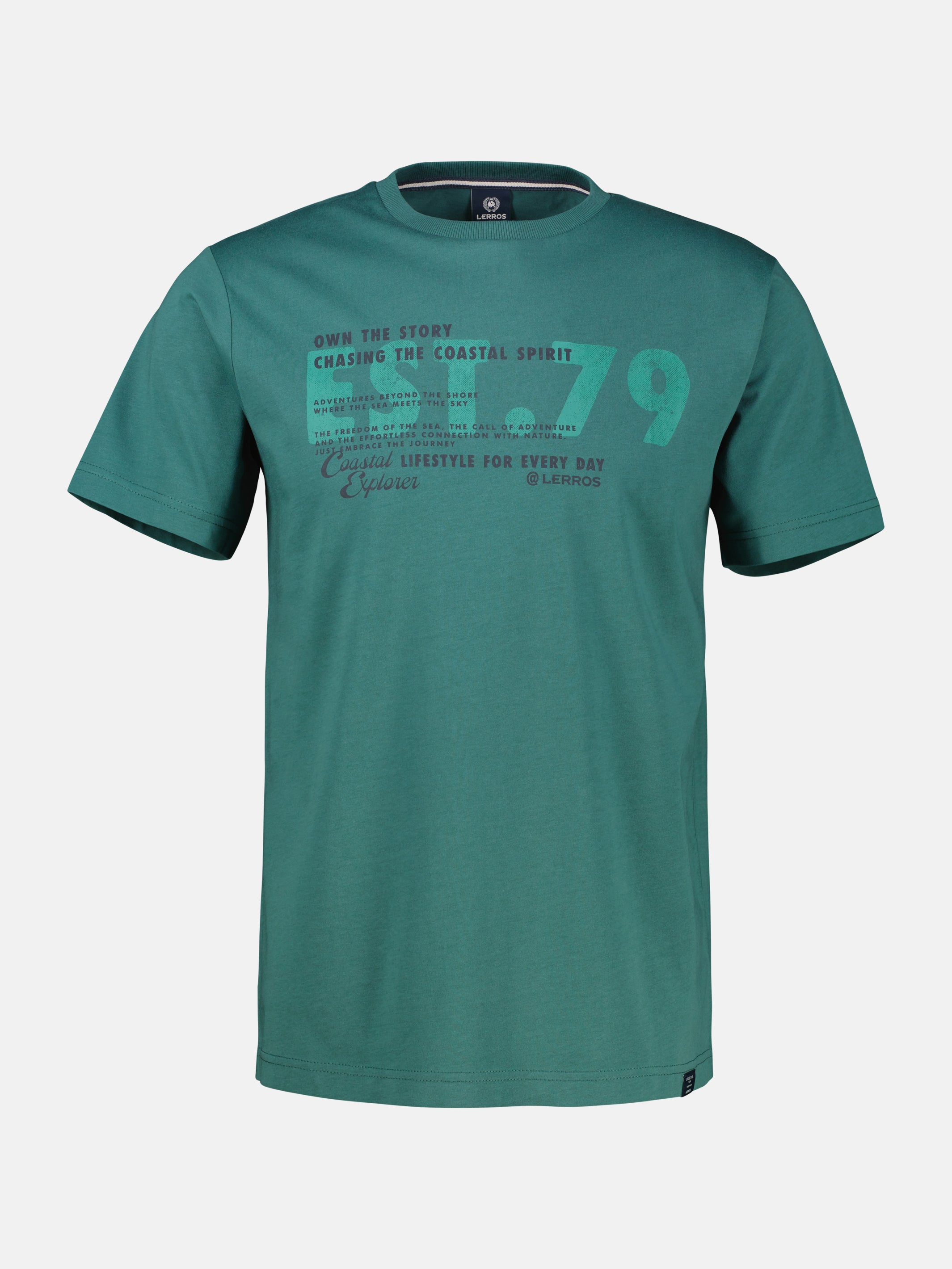 T-Shirt aus Baumwolle mit Brustprint - T-Shirt Rundhals