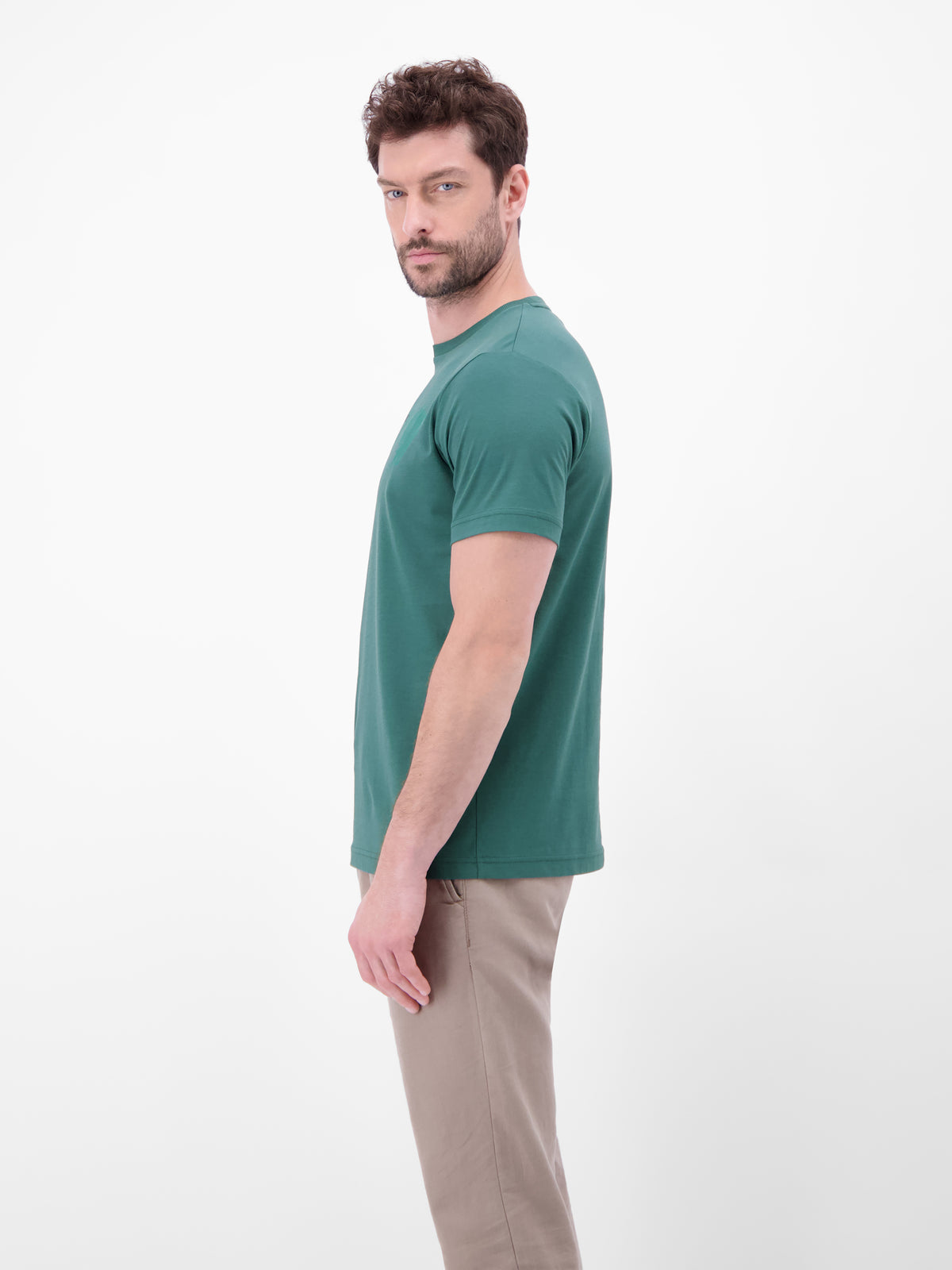 T-Shirt aus Baumwolle mit Brustprint - T-Shirt Rundhals
