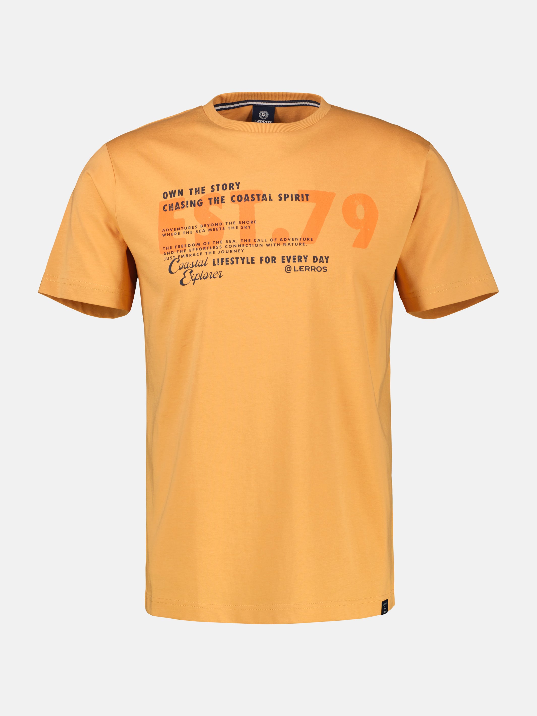 T-Shirt aus Baumwolle mit Brustprint - T-Shirt Rundhals