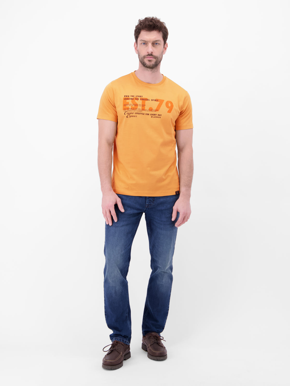 T-Shirt aus Baumwolle mit Brustprint - T-Shirt Rundhals