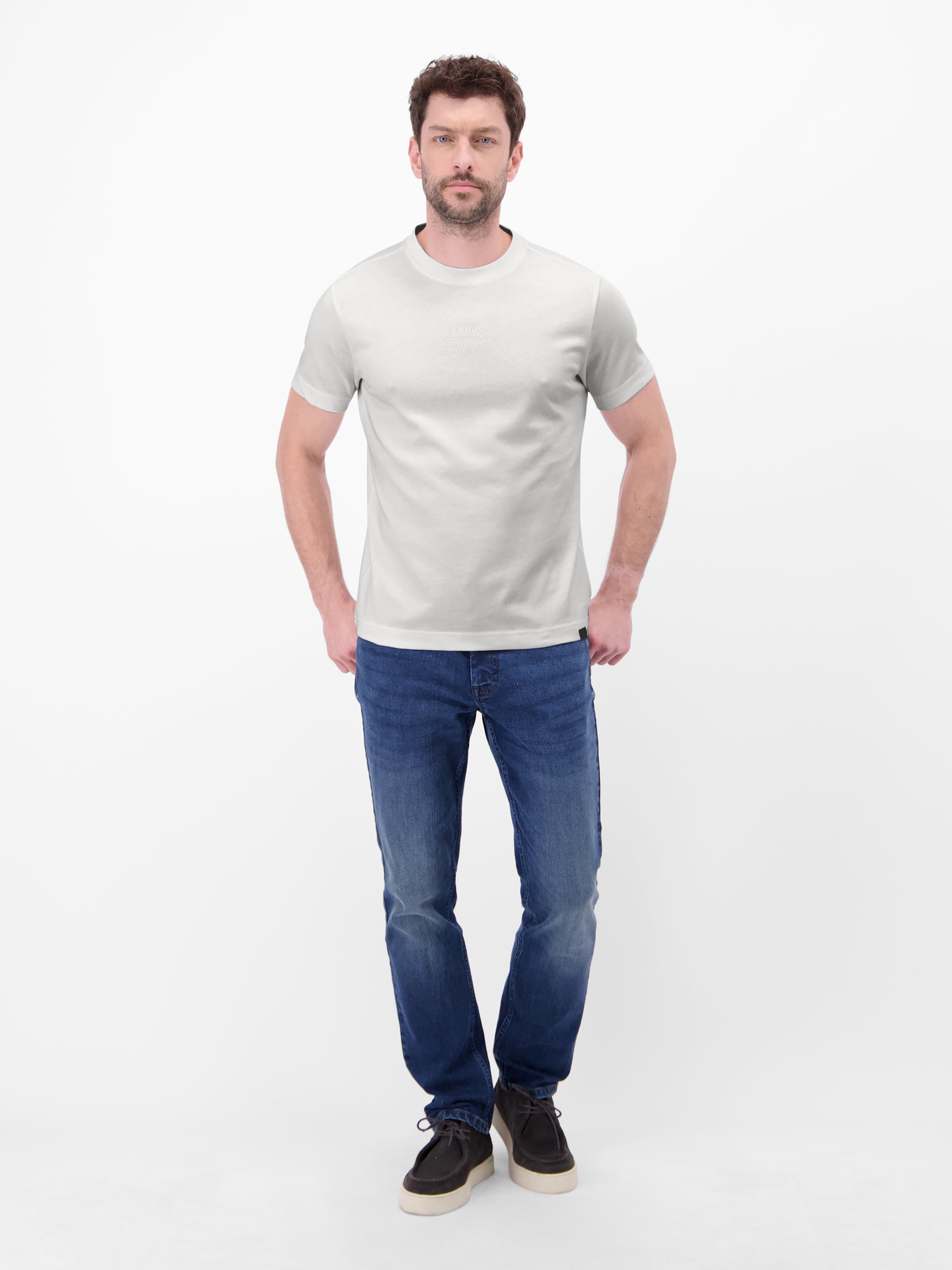 T-Shirt aus Baumwolle mit Print - T-Shirt Rundhals