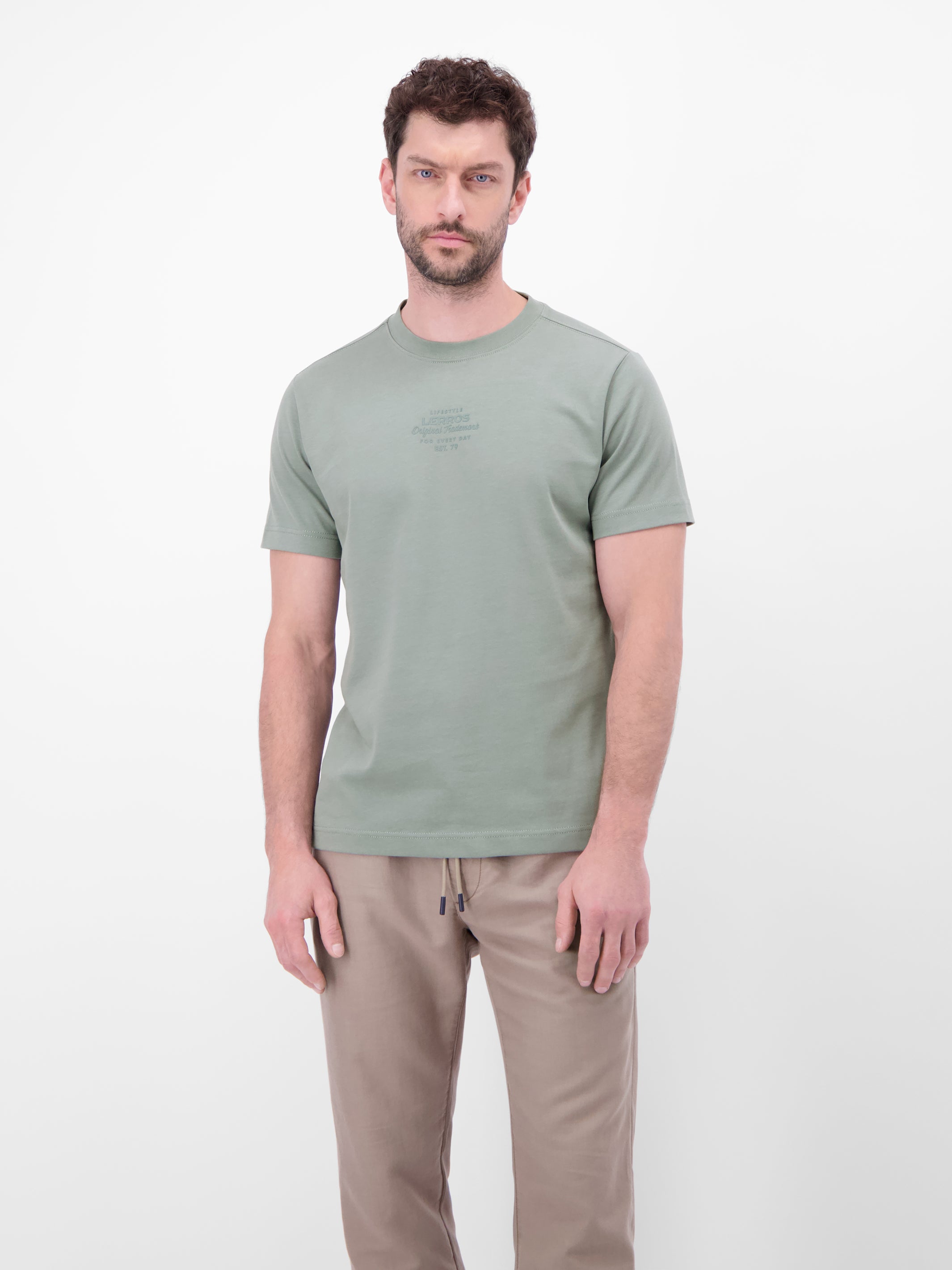 T-Shirt aus Baumwolle mit Print - T-Shirt Rundhals