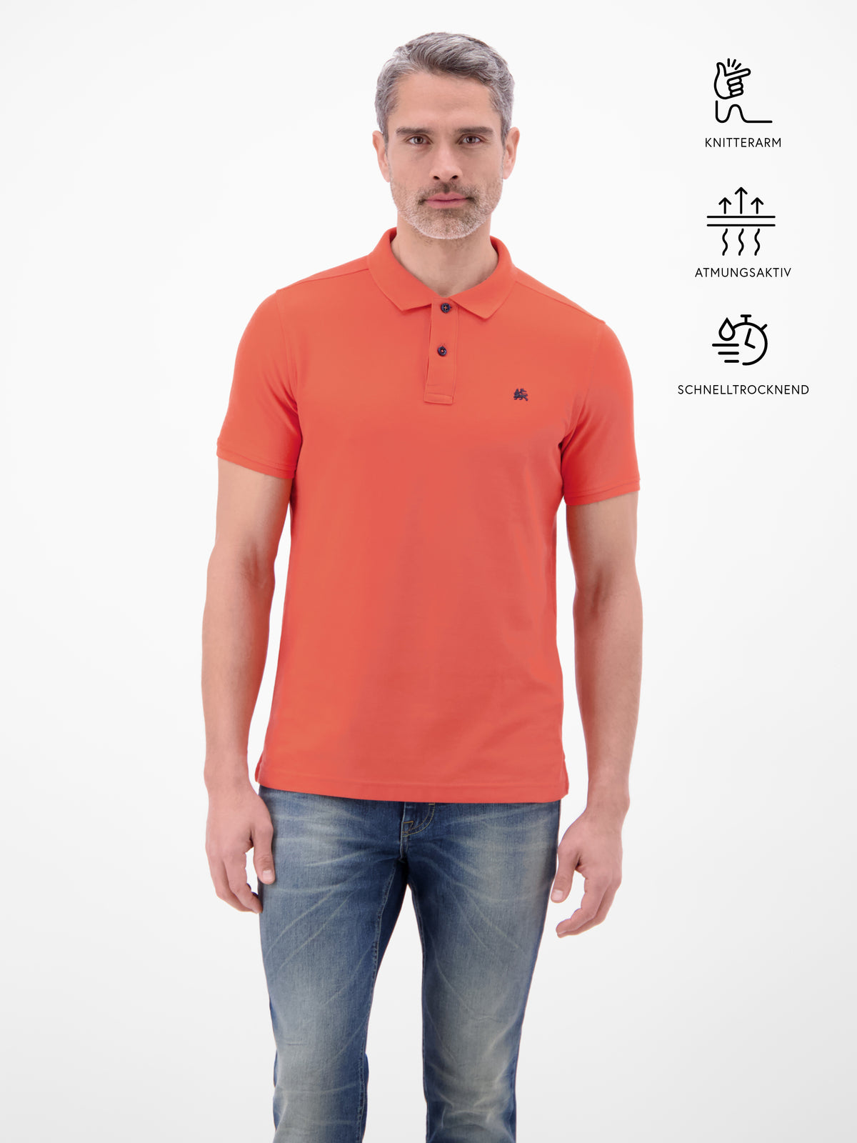 Klassisches Poloshirt für Herren in *Cool & Dry* Piquéqualität - Polo Shirt Kurzarm