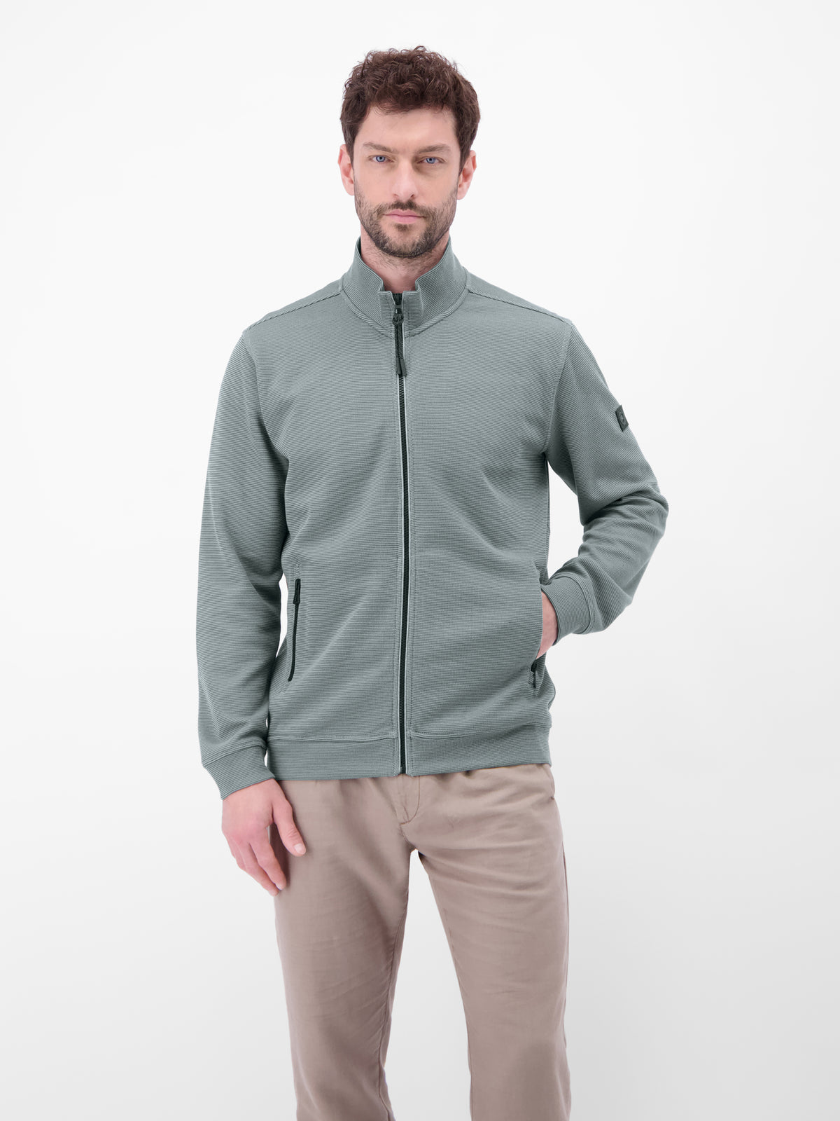 Jacke aus Baumwollmix mit Taschen - Sweatjacke