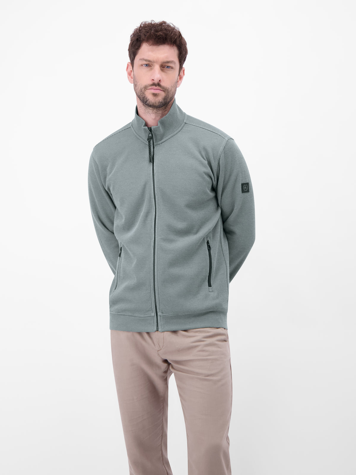 Jacke aus Baumwollmix mit Taschen - Sweatjacke