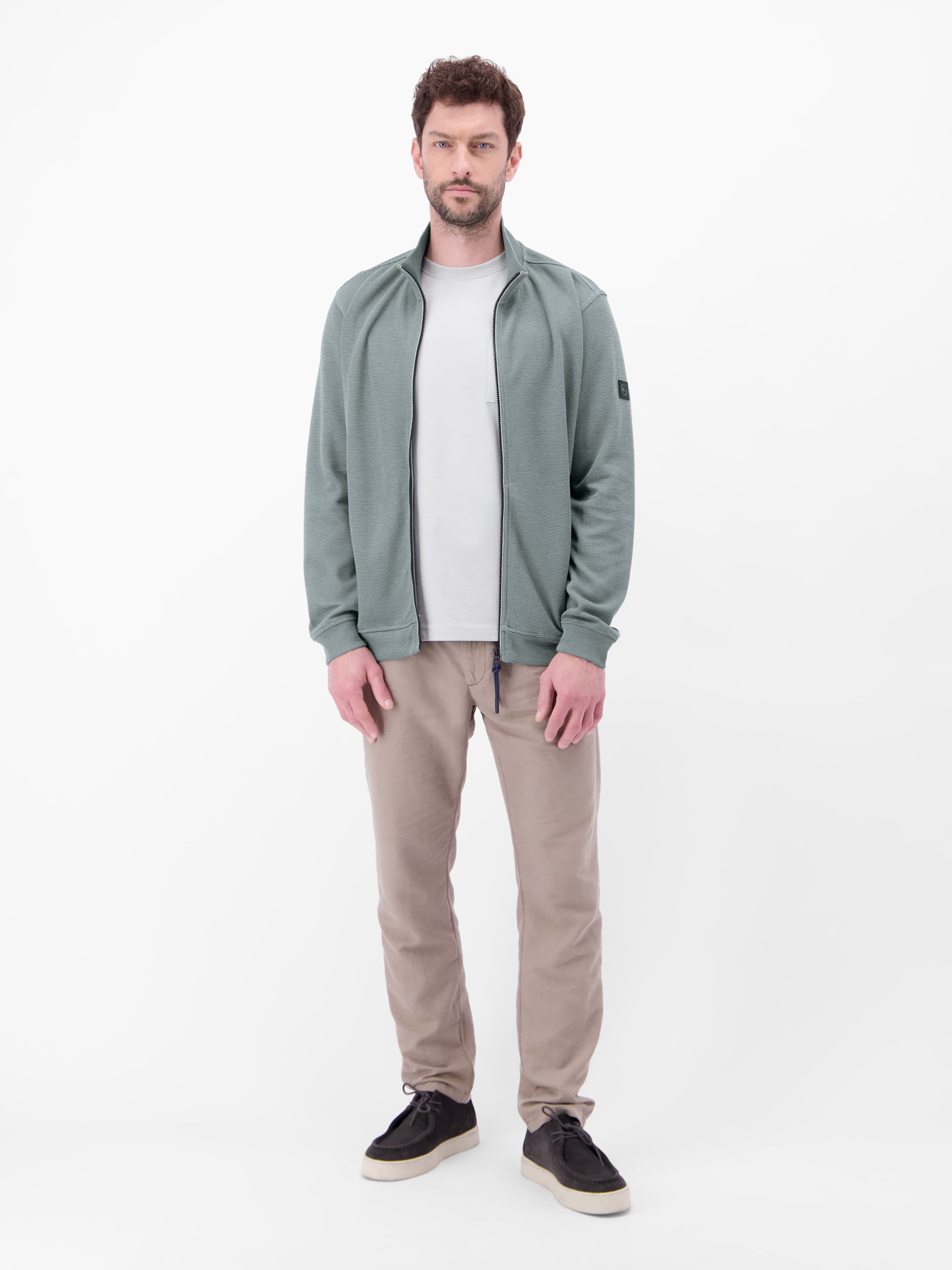 Jacke aus Baumwollmix mit Taschen - Sweatjacke