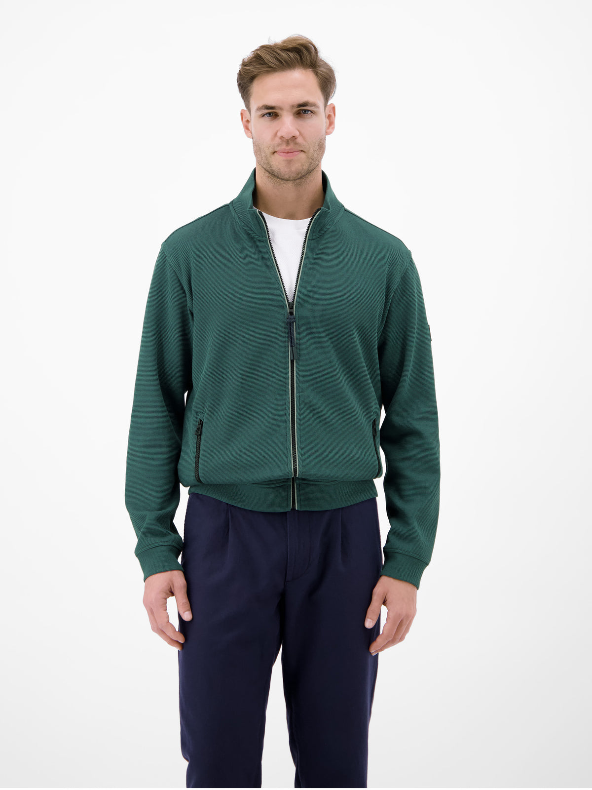 Jacke aus Baumwollmix mit Taschen - Sweatjacke