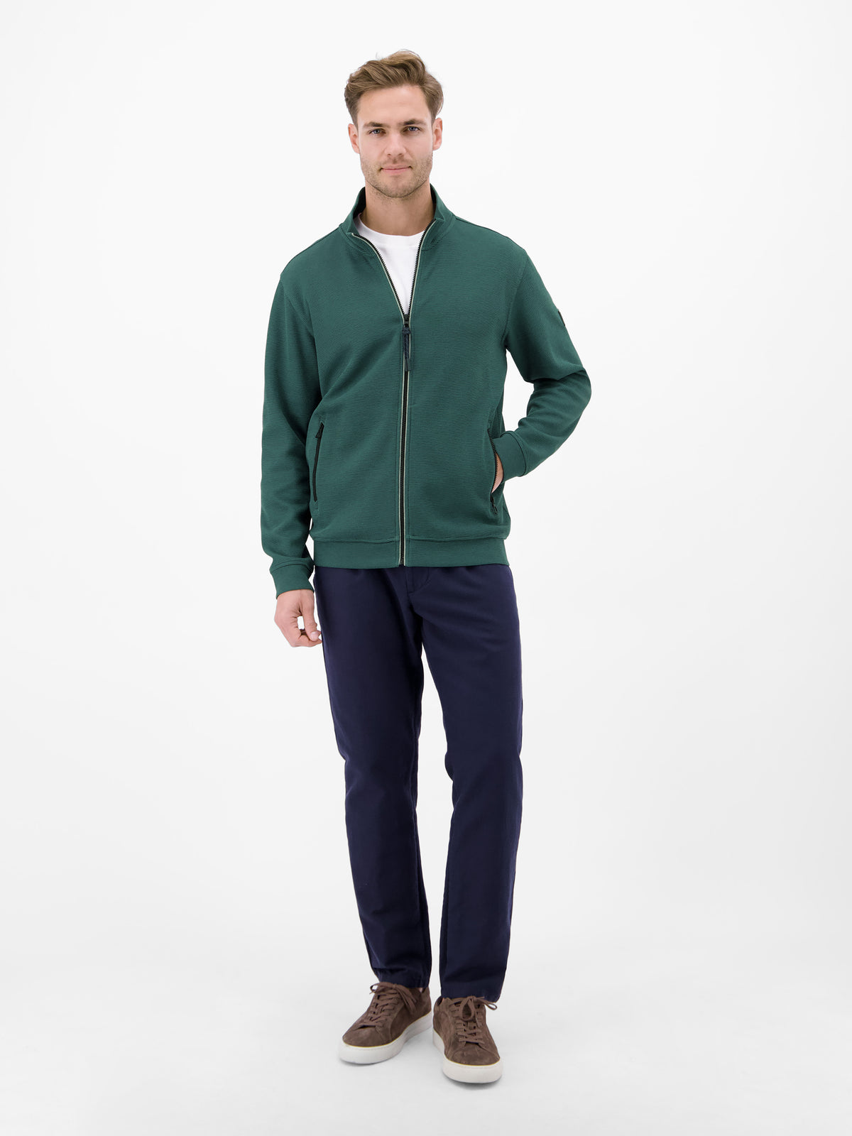 Jacke aus Baumwollmix mit Taschen - Sweatjacke