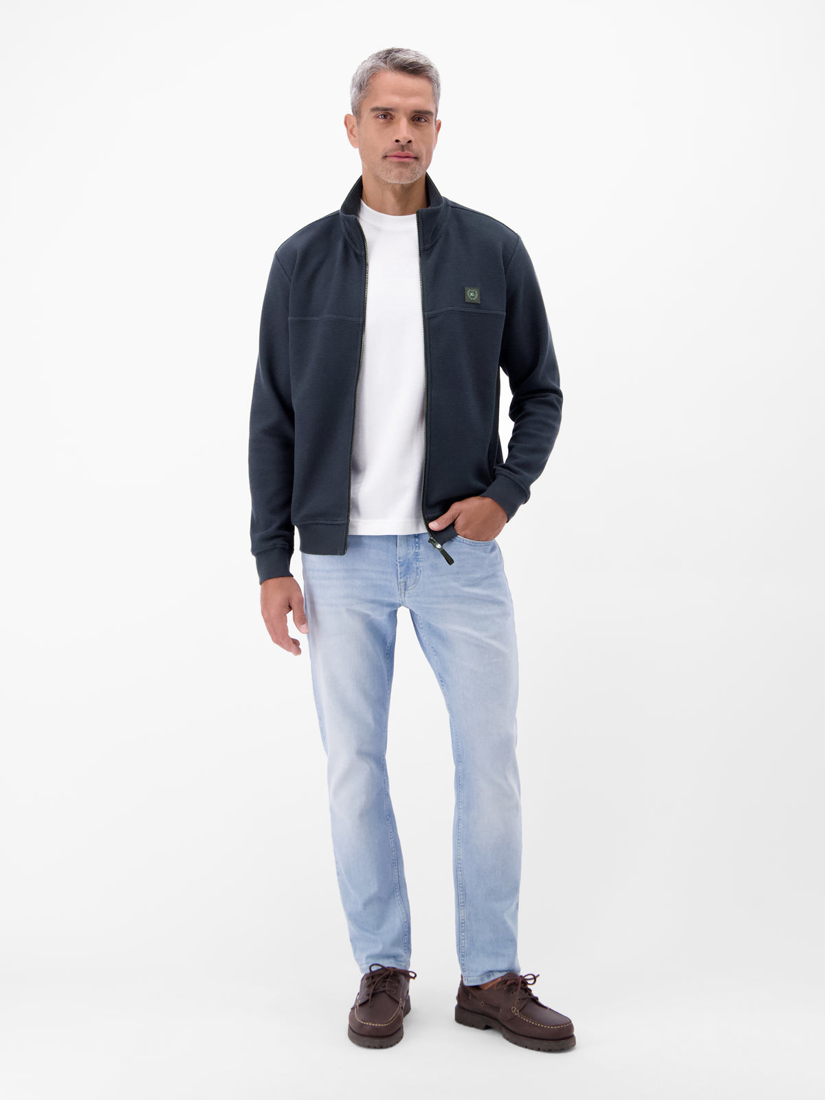 Sweatjacke aus Baumwollmix - Sweatjacke