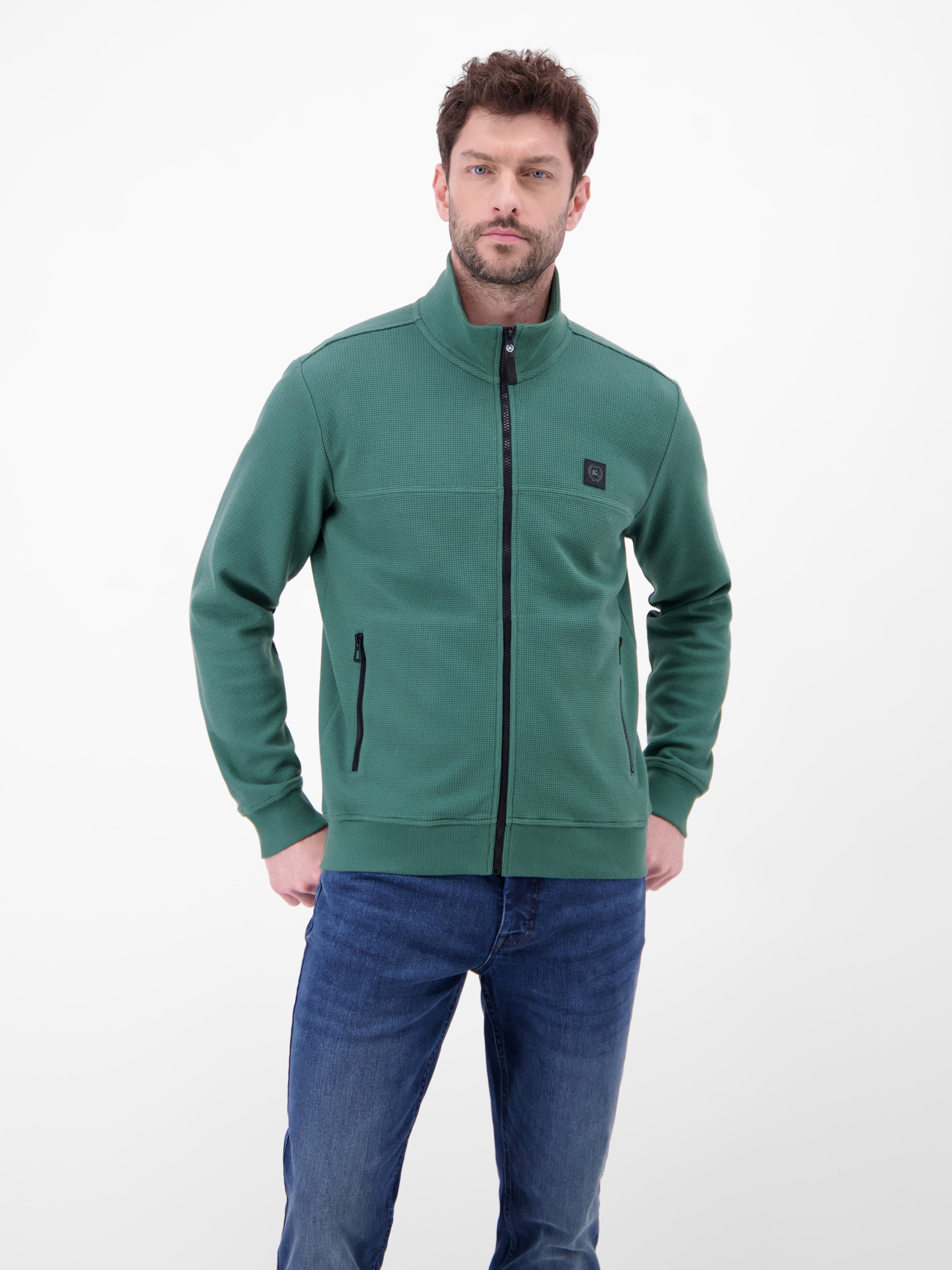 Sweatjacke aus Baumwollmix - Sweatjacke