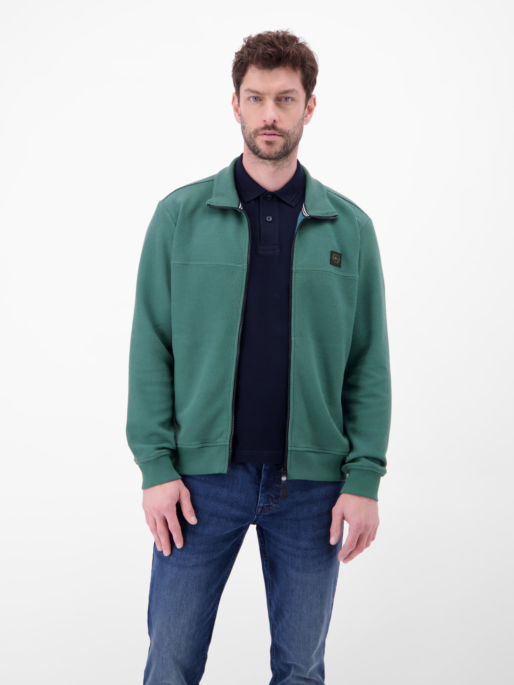 Sweatjacke aus Baumwollmix - Sweatjacke