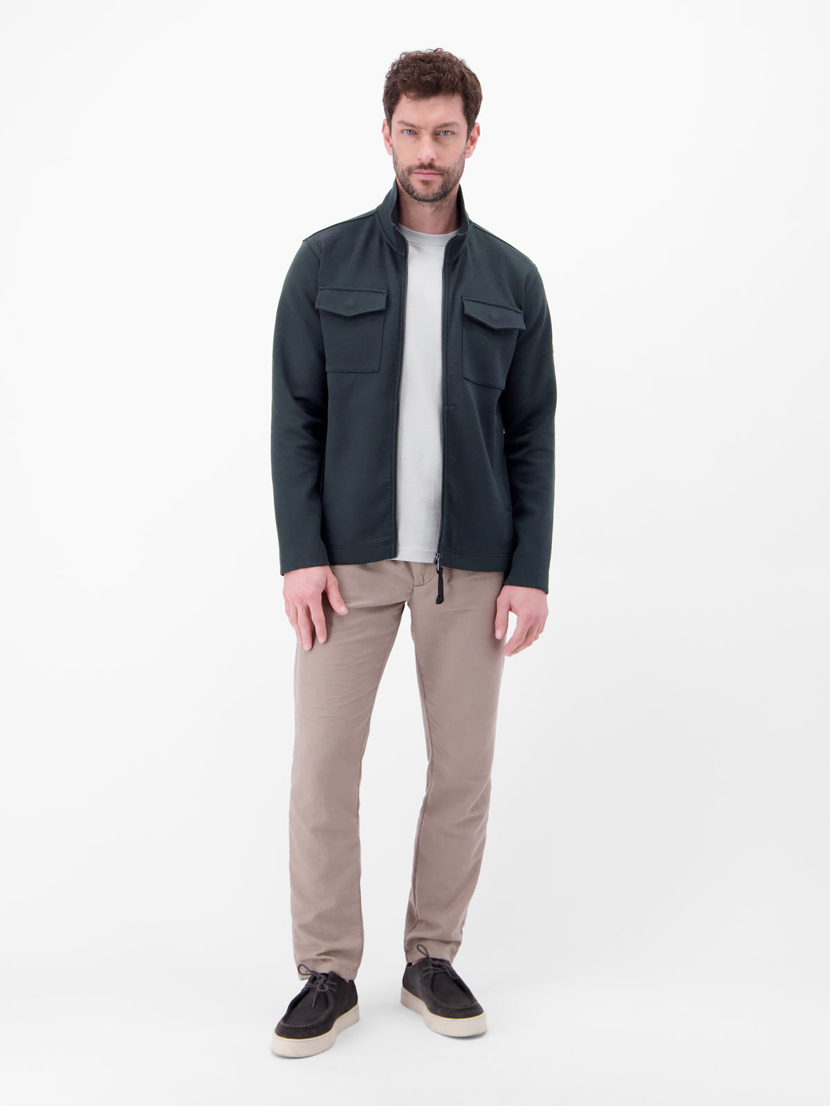 Sweatjacke mit Brusttaschen - Sweatjacke