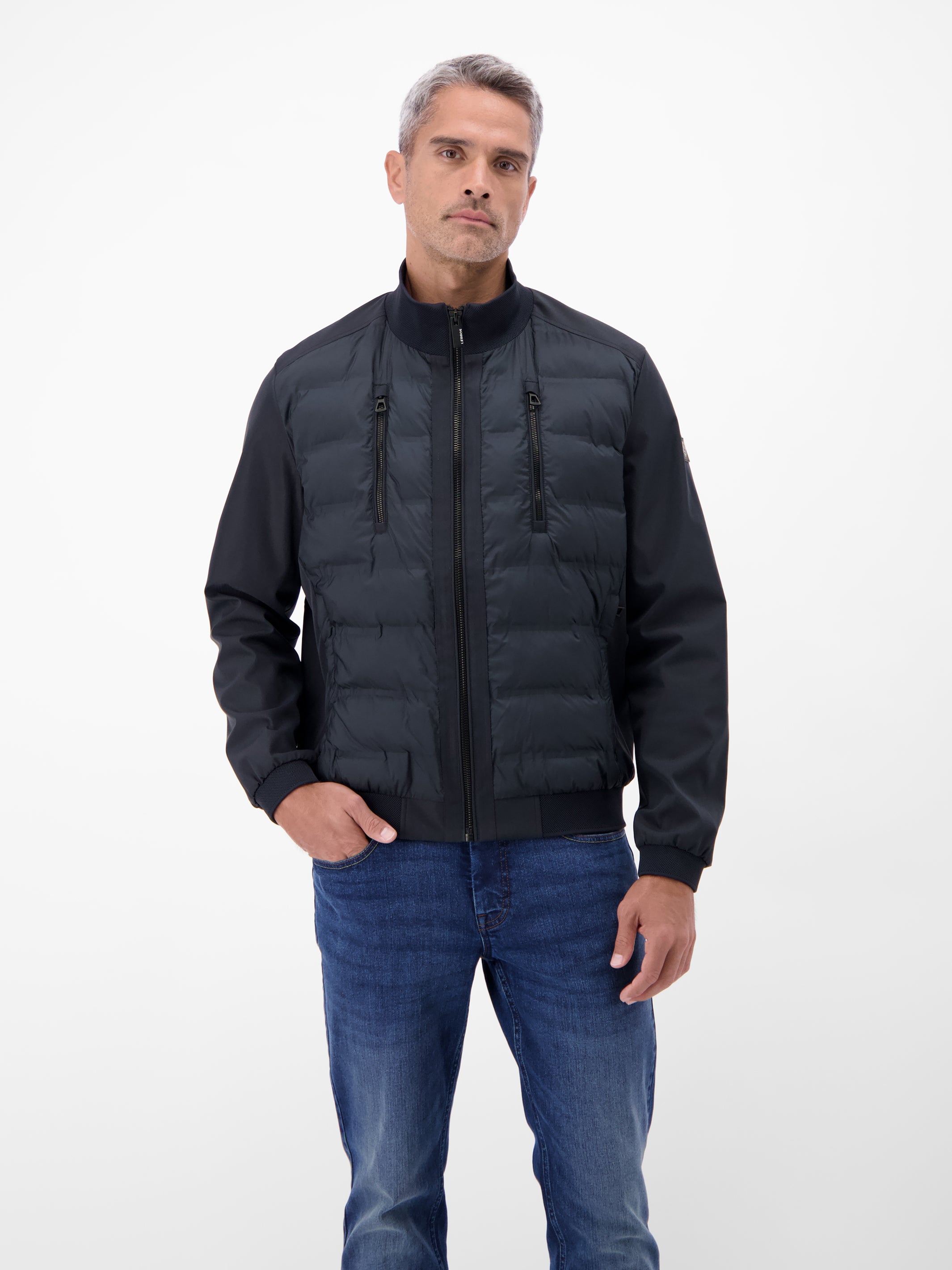 Outdoorshell mit Brusttaschen, weich gefüttert - Steppjacke