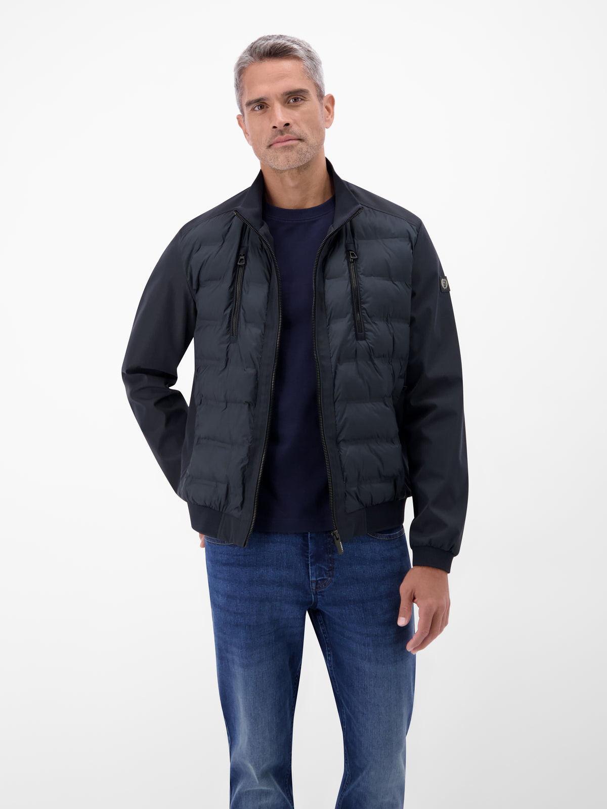 Outdoorshell mit Brusttaschen, weich gefüttert - Steppjacke