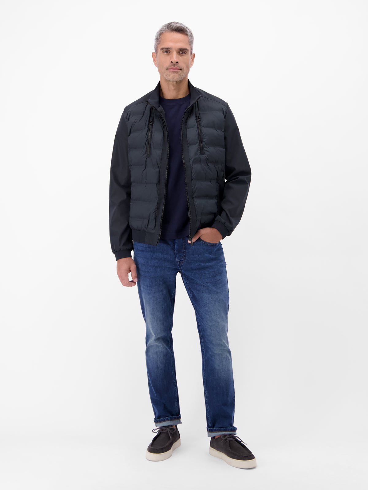 Outdoorshell mit Brusttaschen, weich gefüttert - Steppjacke