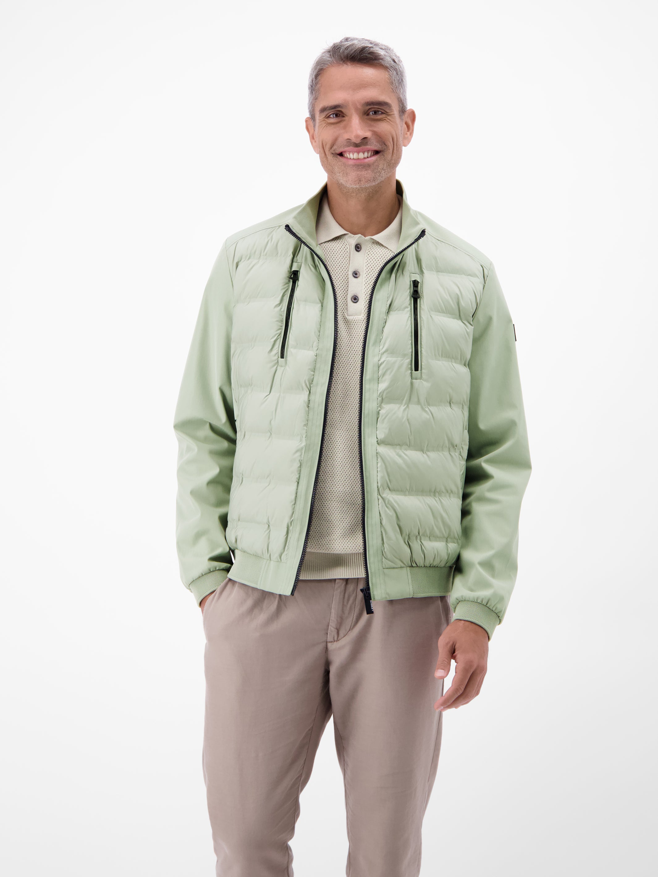 Outdoorshell mit Brusttaschen, weich gefüttert - Steppjacke