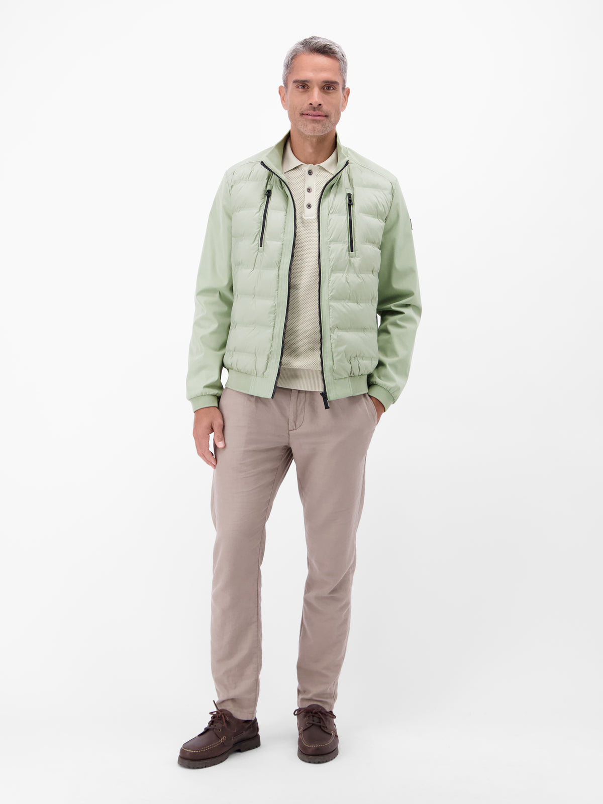 Outdoorshell mit Brusttaschen, weich gefüttert - Steppjacke