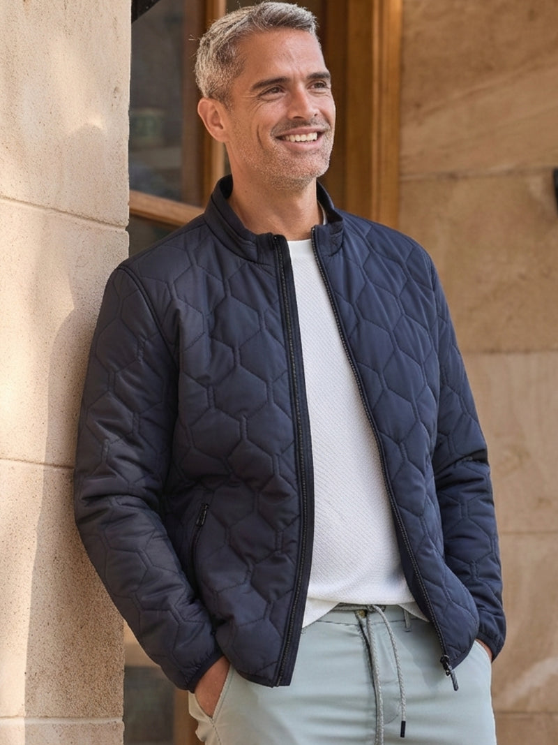 Outdoorjacke in modernem Wabenstepp